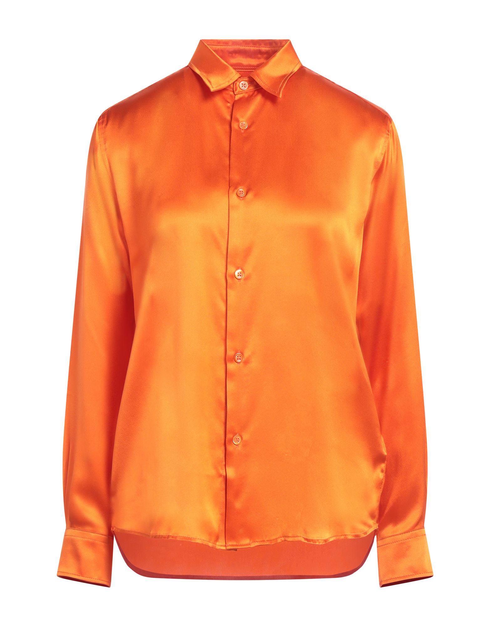 셔츠, 새틴, 솔리드 컬러, 장식 부착 없음, 클래식 칼라, 롱 슬리브, 버튼 커프스, 버튼 여밈, 드라이클리닝, 표백 금지, 건조기 사용불가, 다림질 금지. 이미지