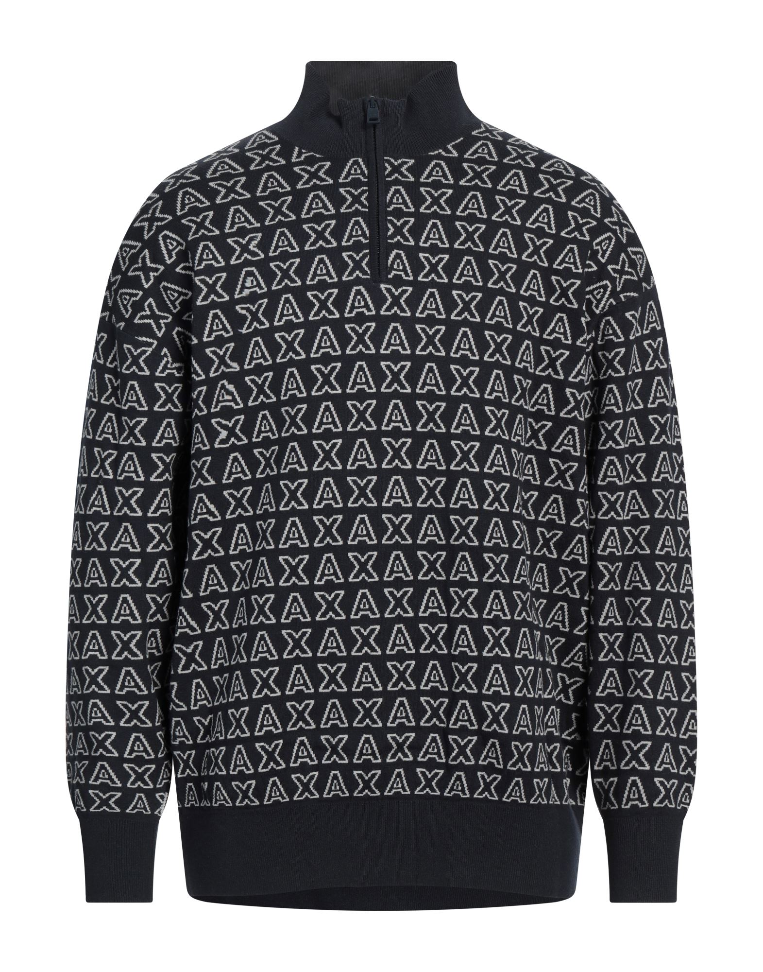 니트 소재, 라이트웨이트 니트, 장식 부착 없음, 로고 디자인, 터틀넥, 롱 슬리브, 지퍼 여밈, 세탁기로 세탁, 표백 금지, 건조기 사용불가. 이미지