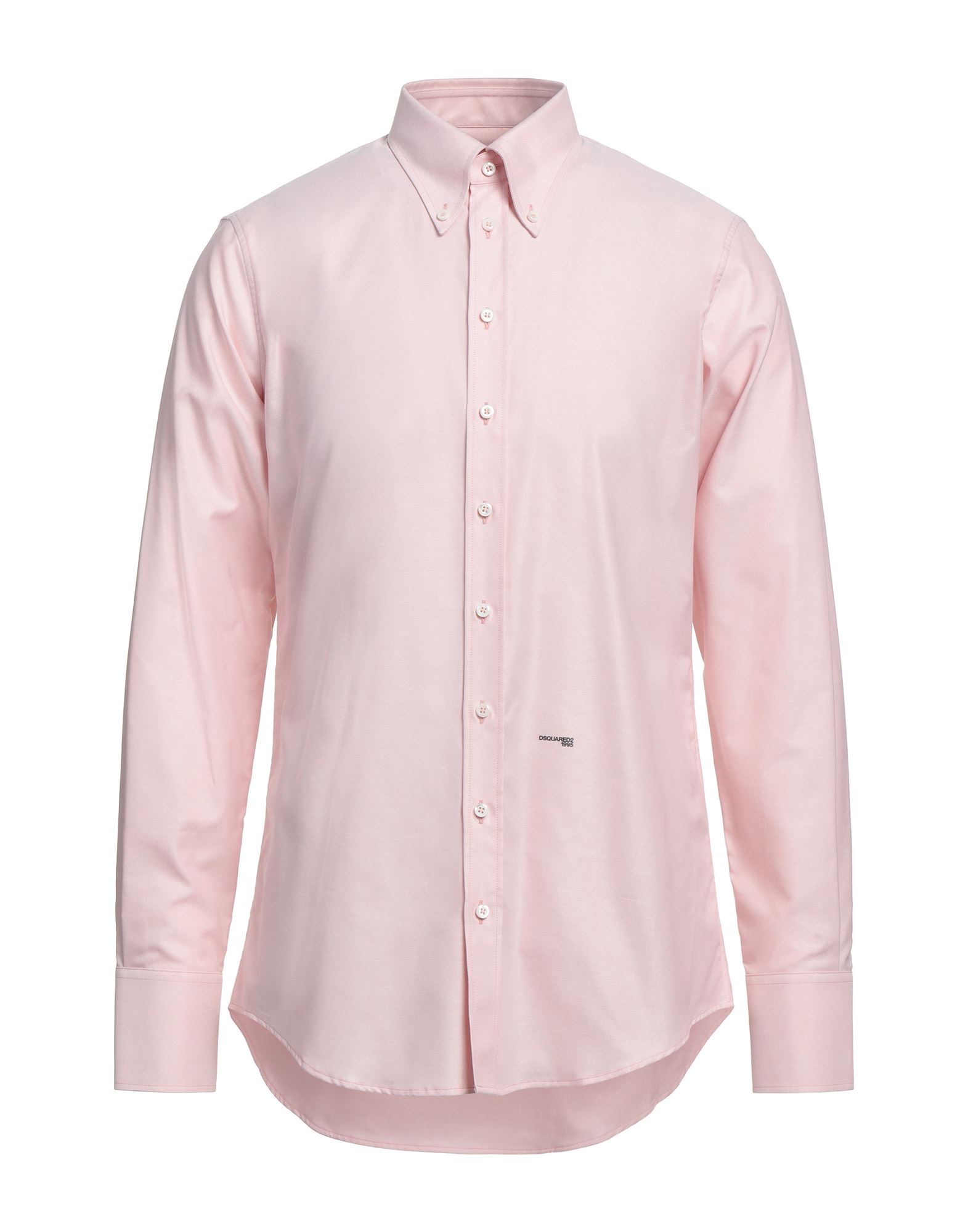 레귤러 셔츠, 우븐, 솔리드 컬러, 브랜드 로고, 버튼다운 칼라, 롱 슬리브, 버튼 커프스, 버튼 여밈, 동물성 비섬유 자재 함유. 이미지