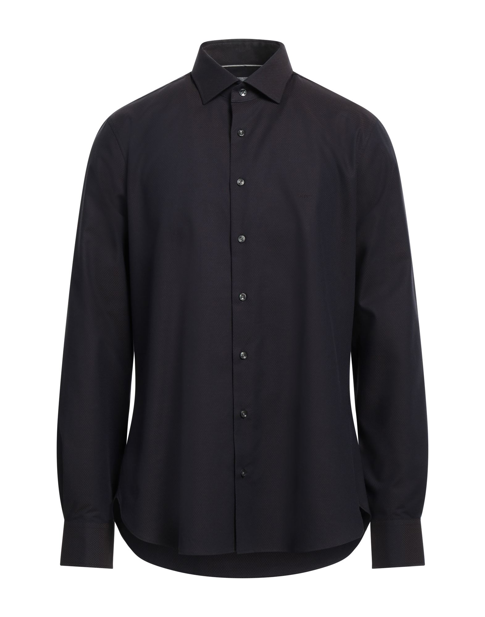 레귤러 셔츠, 우븐, 투톤 패턴, 자수 로고 장식, 클래식 칼라, 롱 슬리브, 스냅버튼 여밈, 스트레치, 드라이클리닝, 표백 금지, 건조기 사용불가. 이미지