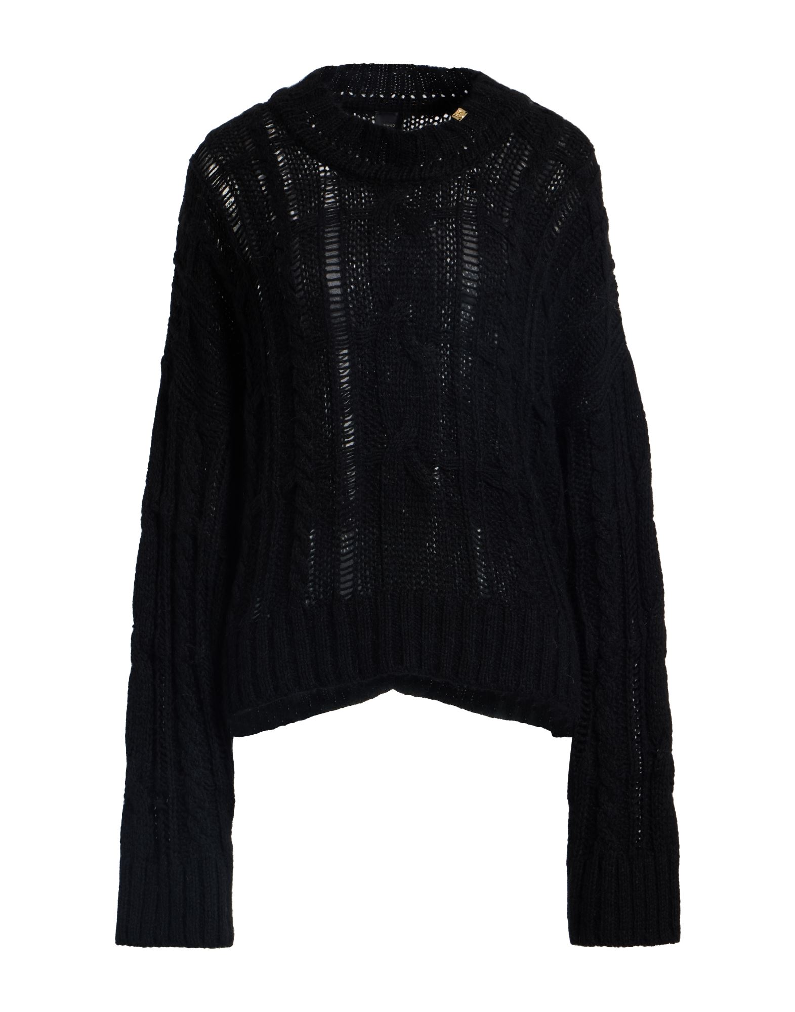 케이블 니트, 헤비웨이트 니트, 브랜드 로고, 솔리드 컬러, 크루넥, 롱 슬리브, 손세탁 또는 드라이클리닝, 표백 금지, 건조기 사용불가. 이미지