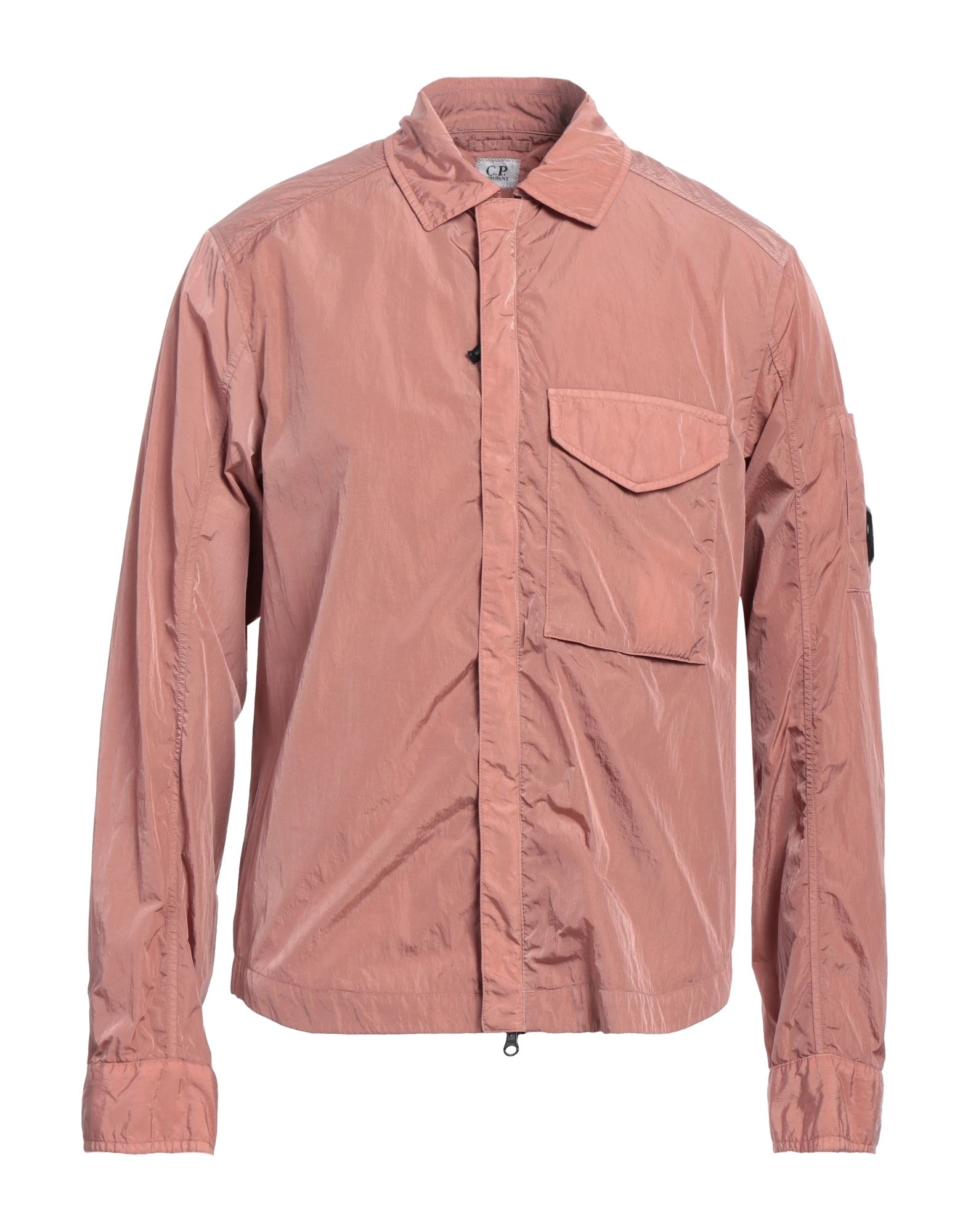 셔츠 자켓, 테크니컬 패브릭, 솔리드 컬러, 브랜드 로고, 클래식 칼라, 롱 슬리브, 스냅버튼 커프스, 안감있음, 스냅버튼 여밈, 지퍼 여밈, 세탁기로 세탁, 표백 금지, 건조기 사용불가, 이 브랜드는 사이즈가 작게 나옵니다. 이미지