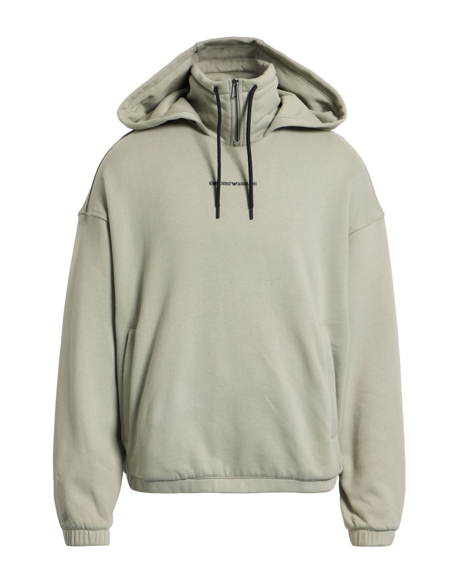 플리스, 장식 디테일 솔리드 컬러, 그로그랭 트림, 프린트, 브랜드 로고, 후드, 롱 슬리브, 지퍼 여밈, 캥거루 포켓, 세탁기로 세탁, 표백 금지, 건조기 사용불가. 이미지