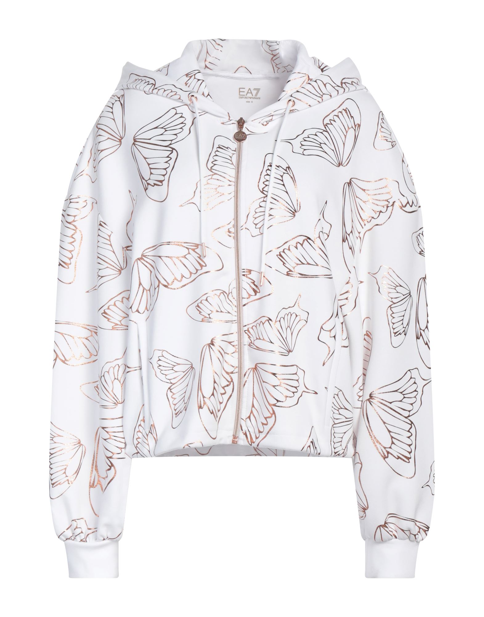 저지, 투톤 패턴, 브랜드 로고, 후드, 롱 슬리브, 지퍼 여밈, 멀티 포켓, 드로스트링 헴라인, 스트레치, 세탁기로 세탁, 표백 금지, 건조기 사용불가. 이미지