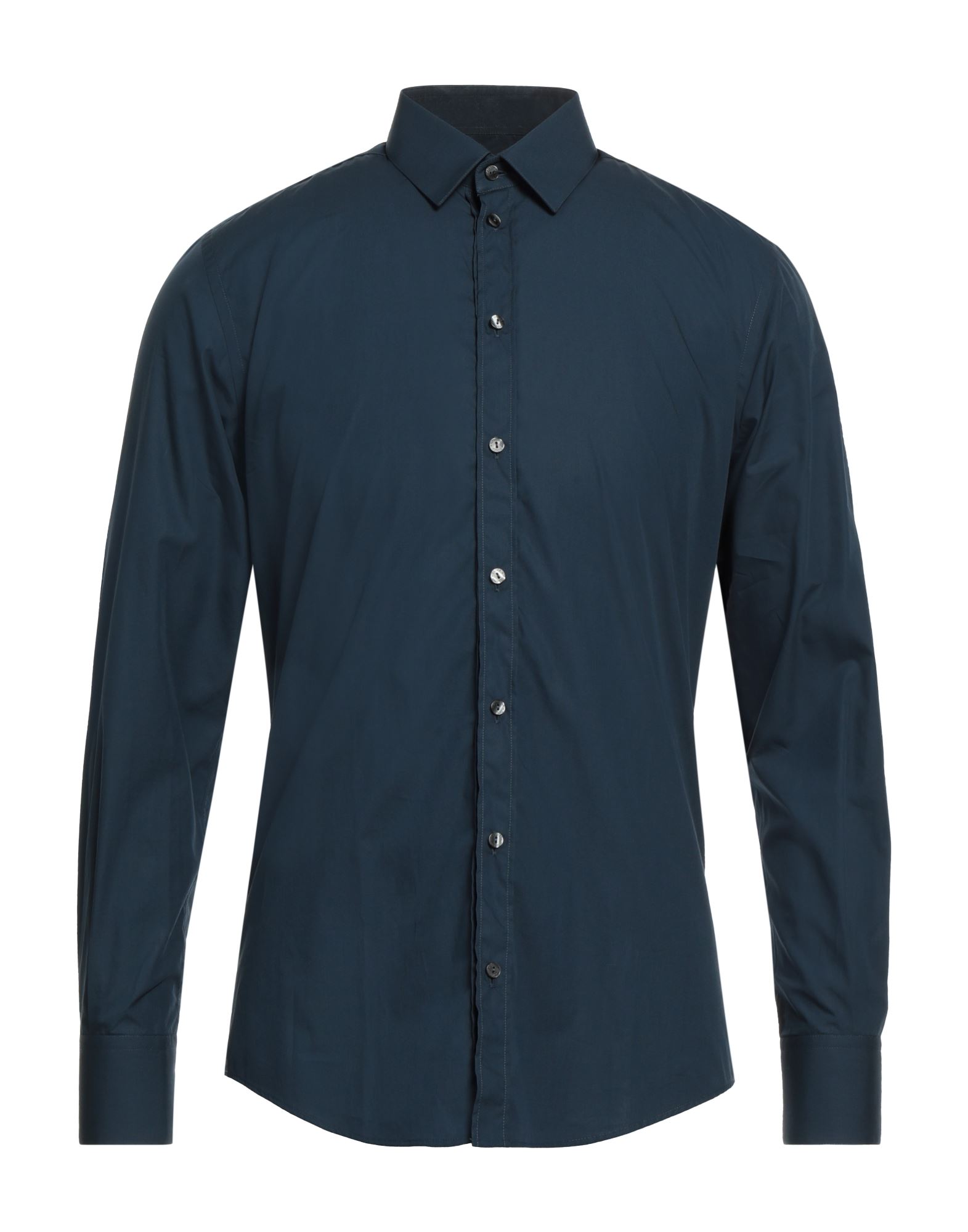 슬림 셔츠, 우븐, 솔리드 컬러, 장식 부착 없음, 클래식 칼라, 롱 슬리브, 버튼 커프스, 버튼 여밈, 이 브랜드는 사이즈가 크게 나옵니다. 이미지