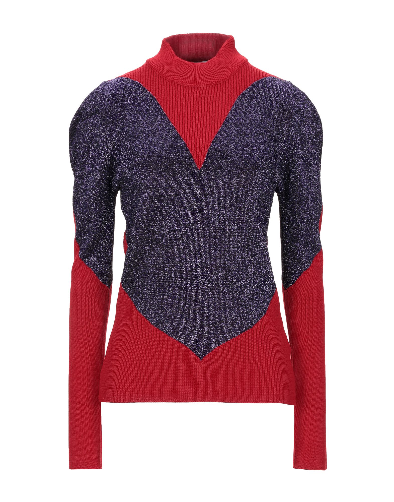 니트 소재, 라이트웨이트 니트, 라메, 브랜드 로고, 멀티컬러 패턴, 터틀넥, 롱 슬리브, 포켓 없음. 이미지