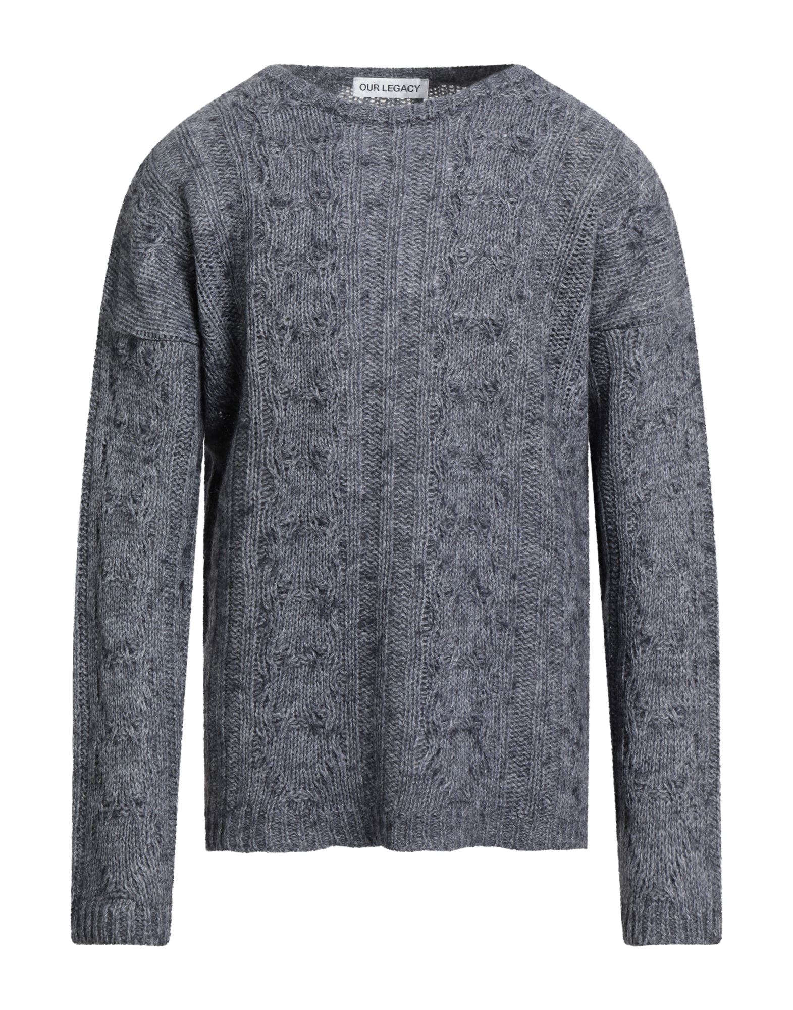 니트 소재, 미디엄웨이트 니트, 멜란지, 장식 부착 없음, 크루넥, 롱 슬리브, 손세탁 또는 드라이클리닝, 표백 금지, 건조기 사용불가. 이미지