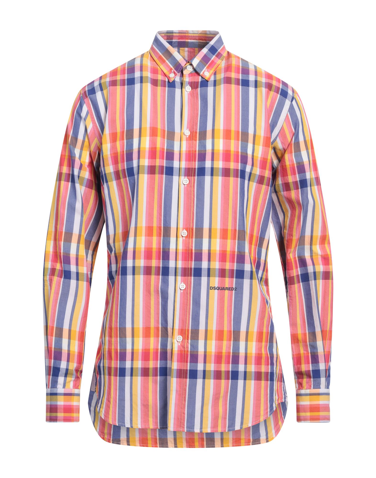 레귤러 셔츠, 우븐, 타탄체크, 장식 부착 없음, 버튼다운 칼라, 롱 슬리브, 버튼 커프스, 버튼 여밈, 세탁기 세탁 또는 드라이클리닝, 표백 금지, 건조기 사용불가. 이미지