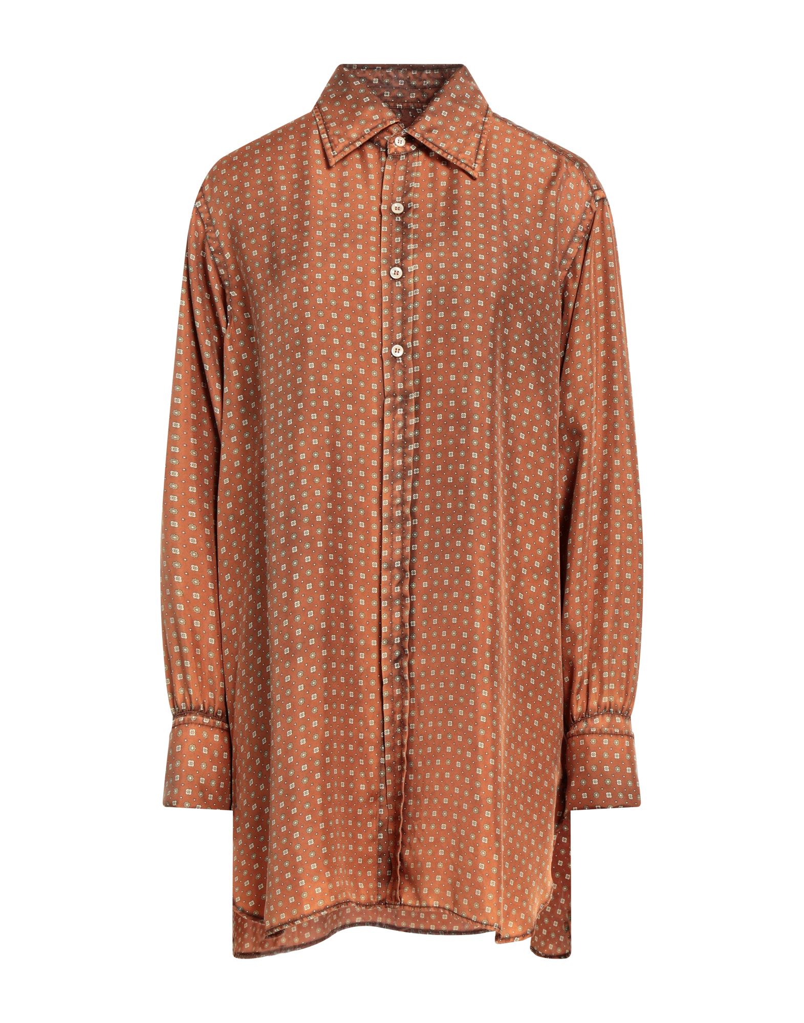 셔츠, 트윌, 멀티컬러 패턴, 장식 부착 없음, 클래식 칼라, 롱 슬리브, 프렌치 커프스, 버튼 여밈, 드라이클리닝, 표백 금지, 건조기 사용불가. 이미지