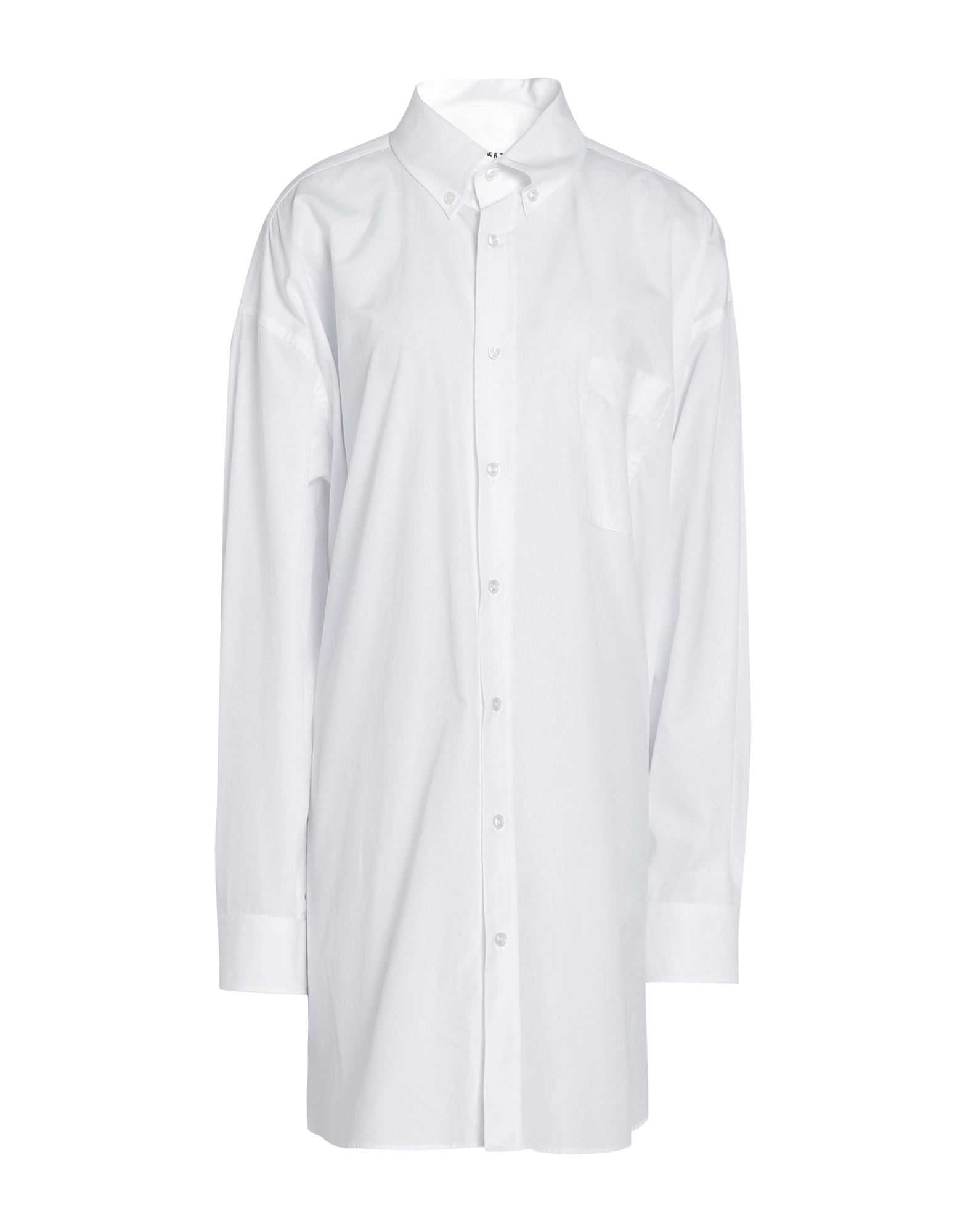 평직, 장식 부착 없음, 솔리드 컬러, 버튼다운 칼라, 롱 슬리브, 버튼 여밈, 싱글 포켓, 동물성 비섬유 자재 함유. 이미지