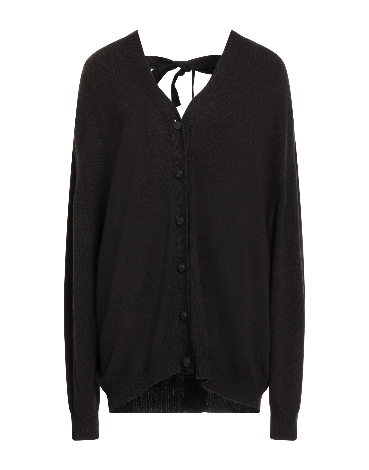 니트 소재, 라이트웨이트 니트, 장식 부착 없음, 솔리드 컬러, 롱 슬리브, 버튼 여밈, 손세탁 또는 드라이클리닝, 표백 금지, 건조기 사용불가. 이미지