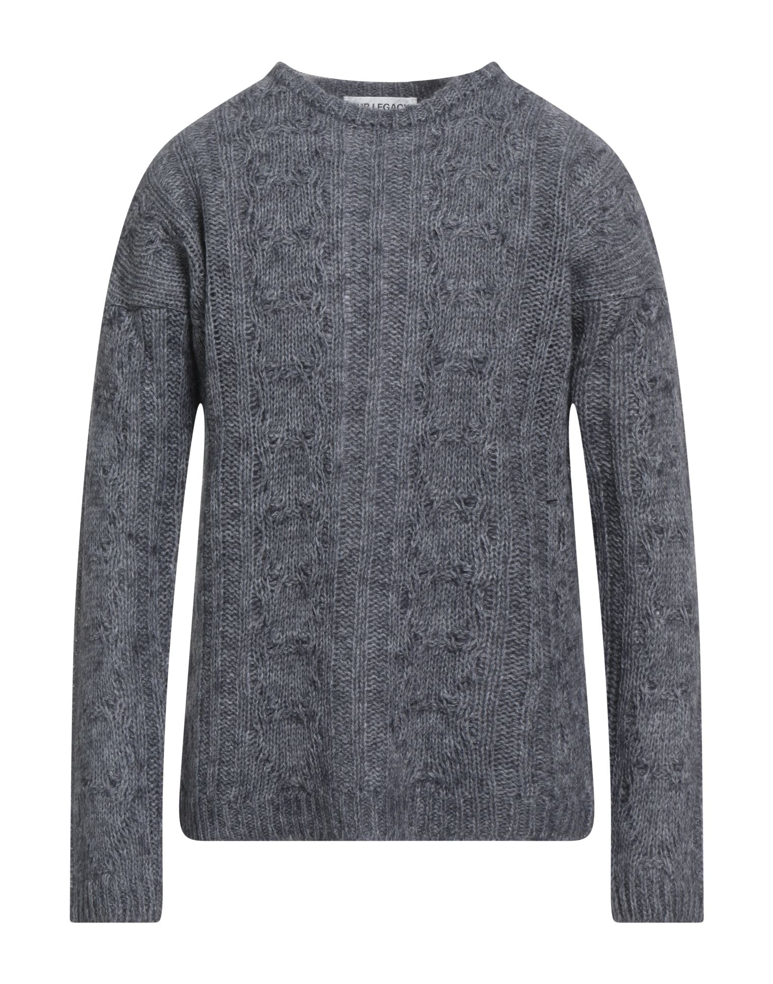 니트 소재, 미디엄웨이트 니트, 멜란지, 장식 부착 없음, 크루넥, 롱 슬리브, 손세탁 또는 드라이클리닝, 표백 금지, 건조기 사용불가. 이미지