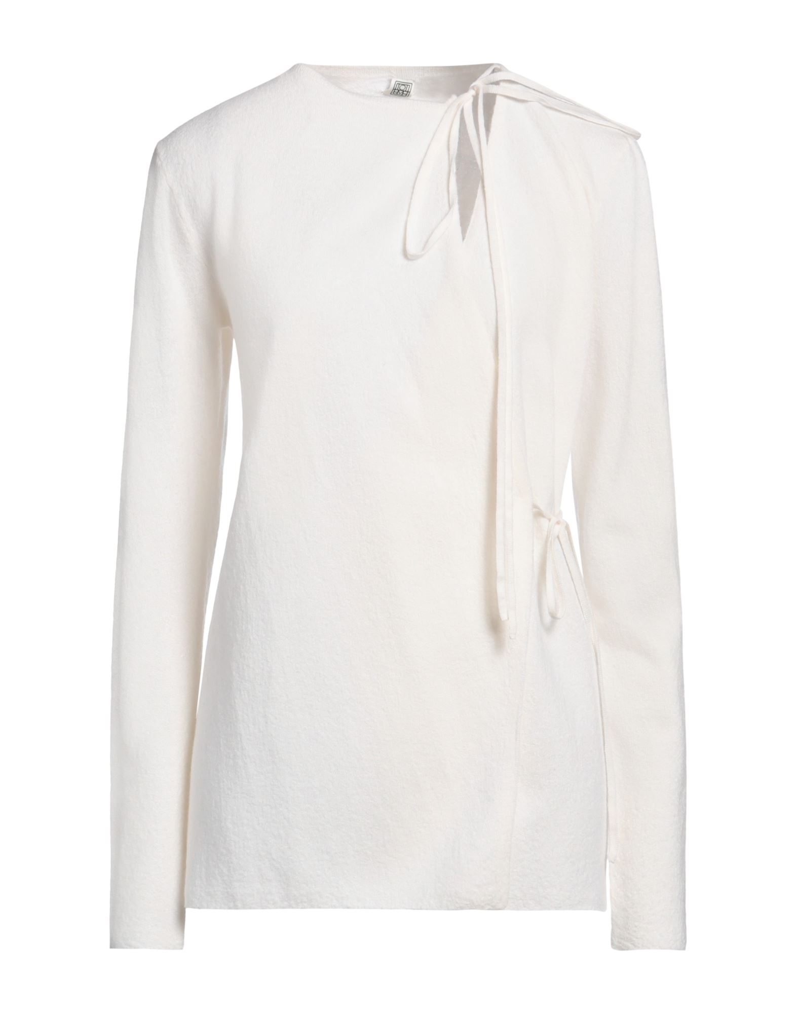 니트 소재, 라이트웨이트 니트, 장식 부착 없음, 솔리드 컬러, 롱 슬리브, 타이 여밈, 포켓 없음, 손세탁 또는 드라이클리닝, 표백 금지, 건조기 사용불가. 이미지