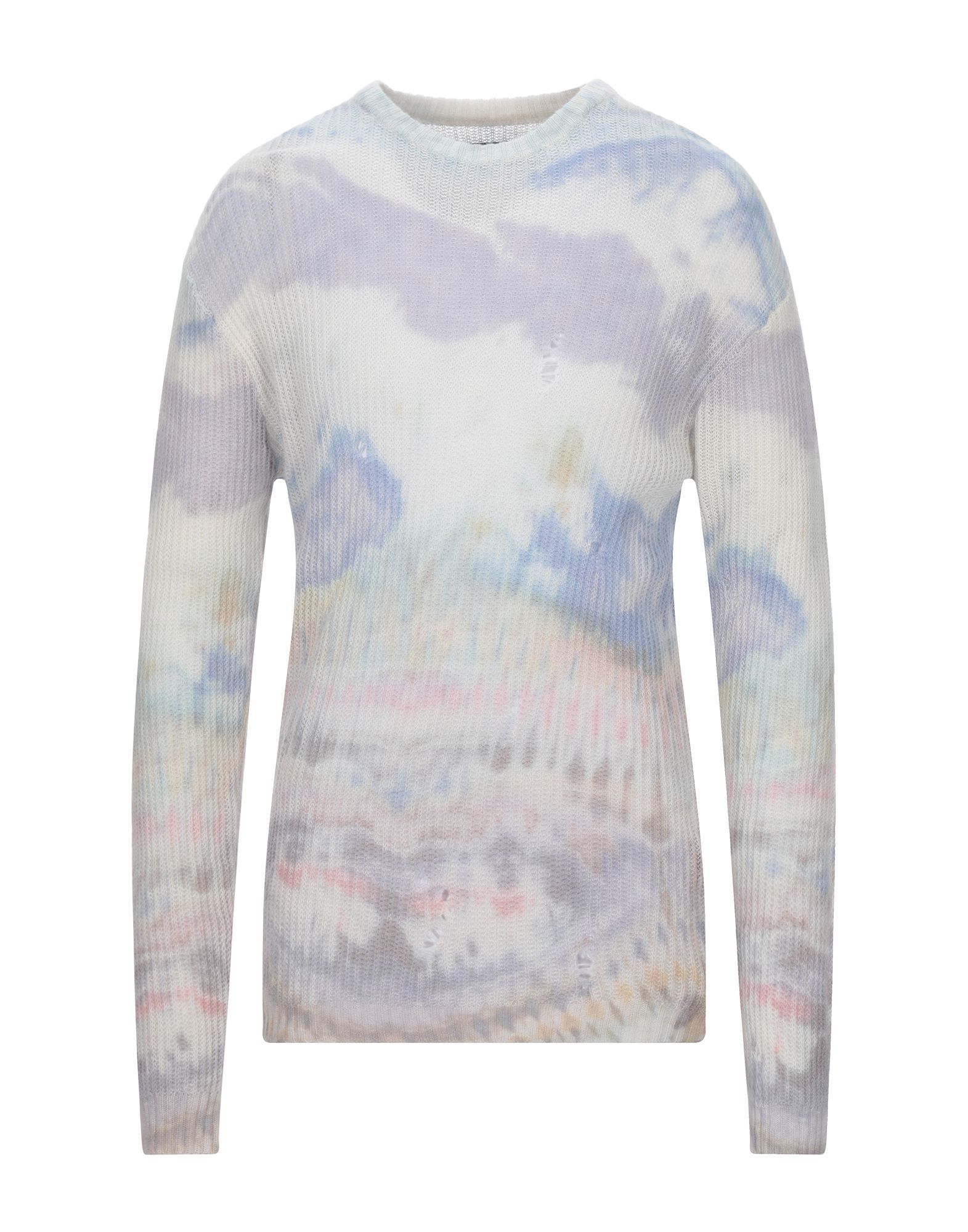 캐시미어, 미디엄웨이트 니트, 장식 부착 없음, 멀티컬러 패턴, 크루넥, 롱 슬리브, 포켓 없음. 이미지