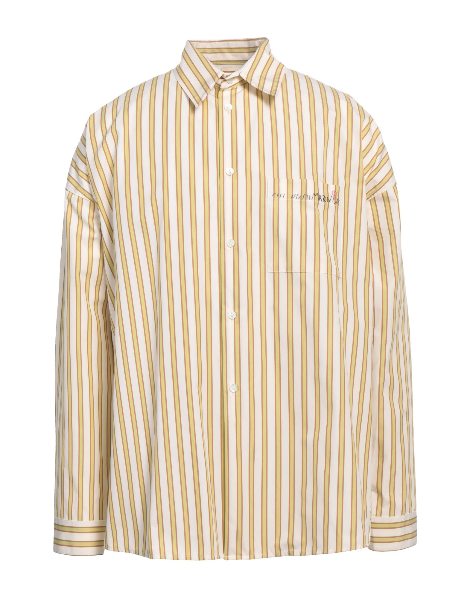 레귤러 셔츠, 포플린, 스트라이프, 브랜드 로고, 클래식 칼라, 롱 슬리브, 버튼 여밈, 포켓 1개, 손세탁 또는 드라이클리닝, 표백 금지, 건조기 사용불가, 이 브랜드는 사이즈가 크게 나옵니다. 이미지