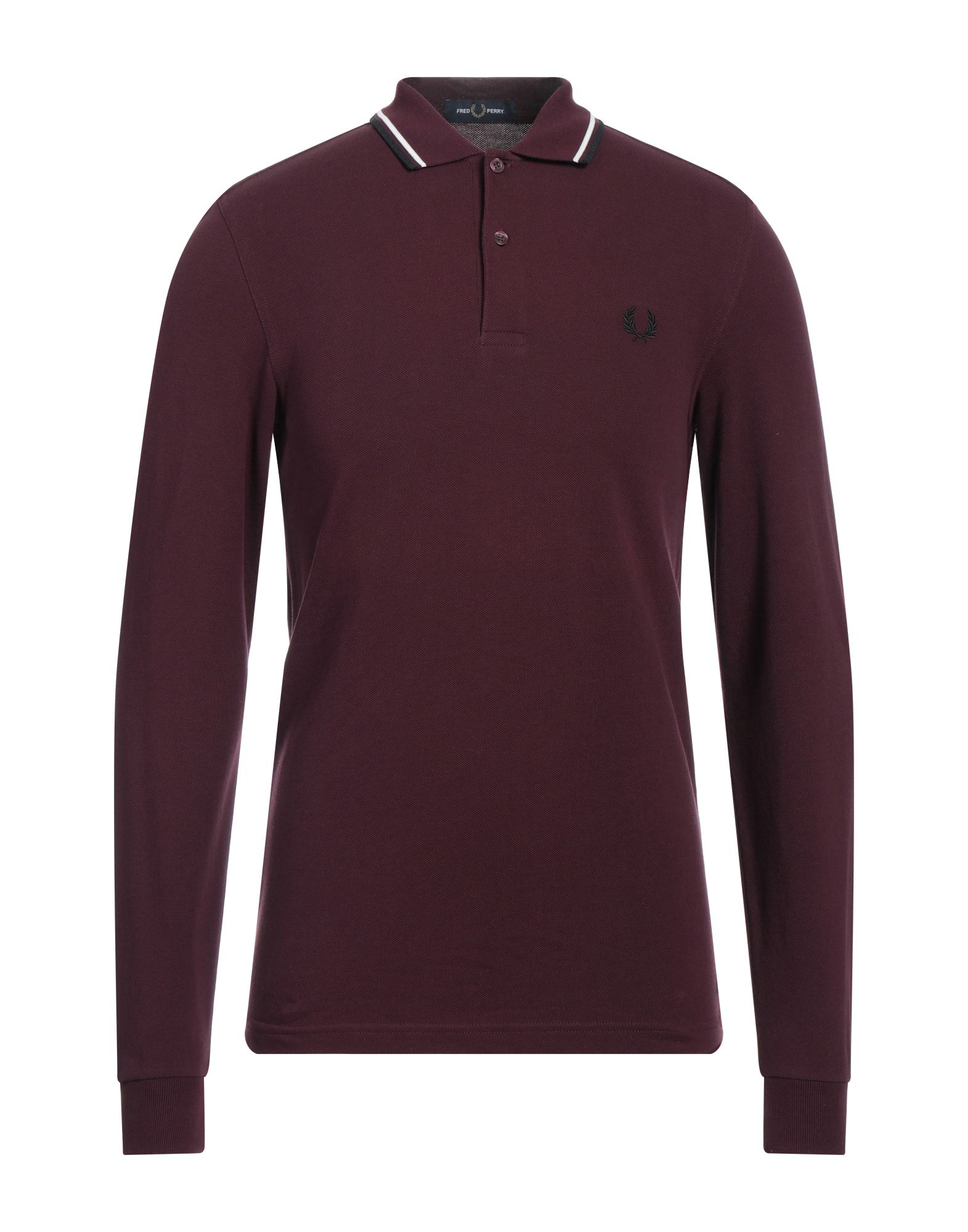 피케, 브랜드 로고, 솔리드 컬러, 폴로 칼라, 롱 슬리브, 버튼 여밈, 포켓 없음, 스몰 핏. 이미지