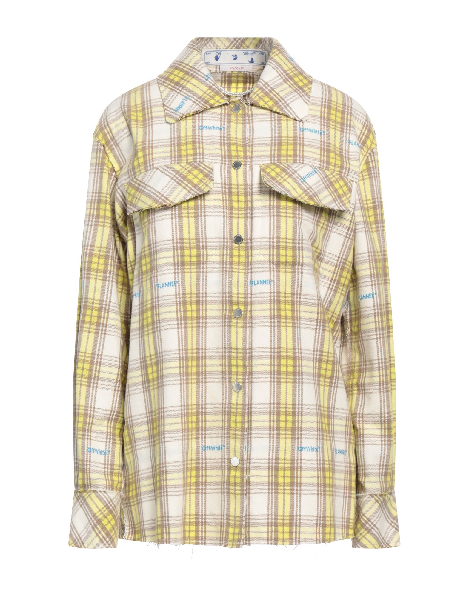 플란넬, 브랜드 로고, 타탄체크, 로고 디자인, 클래식 칼라, 롱 슬리브, 스냅버튼, 더블 포켓, 스냅버튼 포켓, 사이드 슬릿 헴라인. 이미지