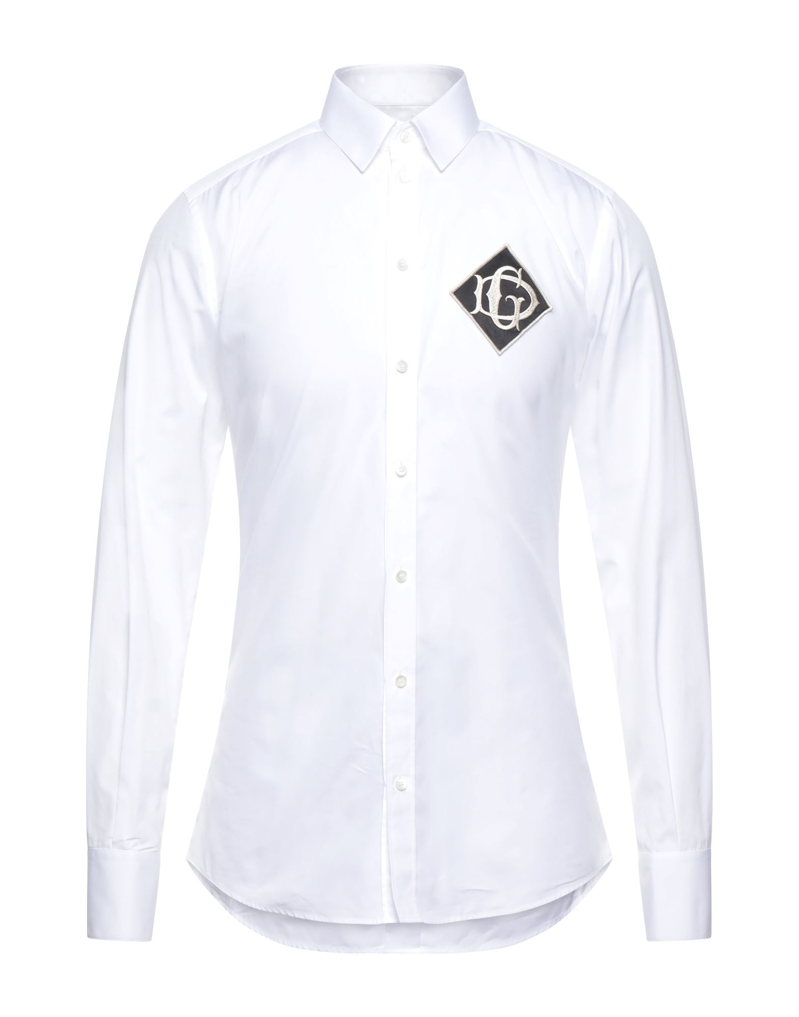 슬림 셔츠, 포플린, 장식 디테일 솔리드 컬러, 자수 로고 장식, 클래식 칼라, 롱 슬리브, 버튼 여밈, 드라이클리닝, 표백 금지, 건조기 사용불가, 이 브랜드는 사이즈가 크게 나옵니다. 이미지