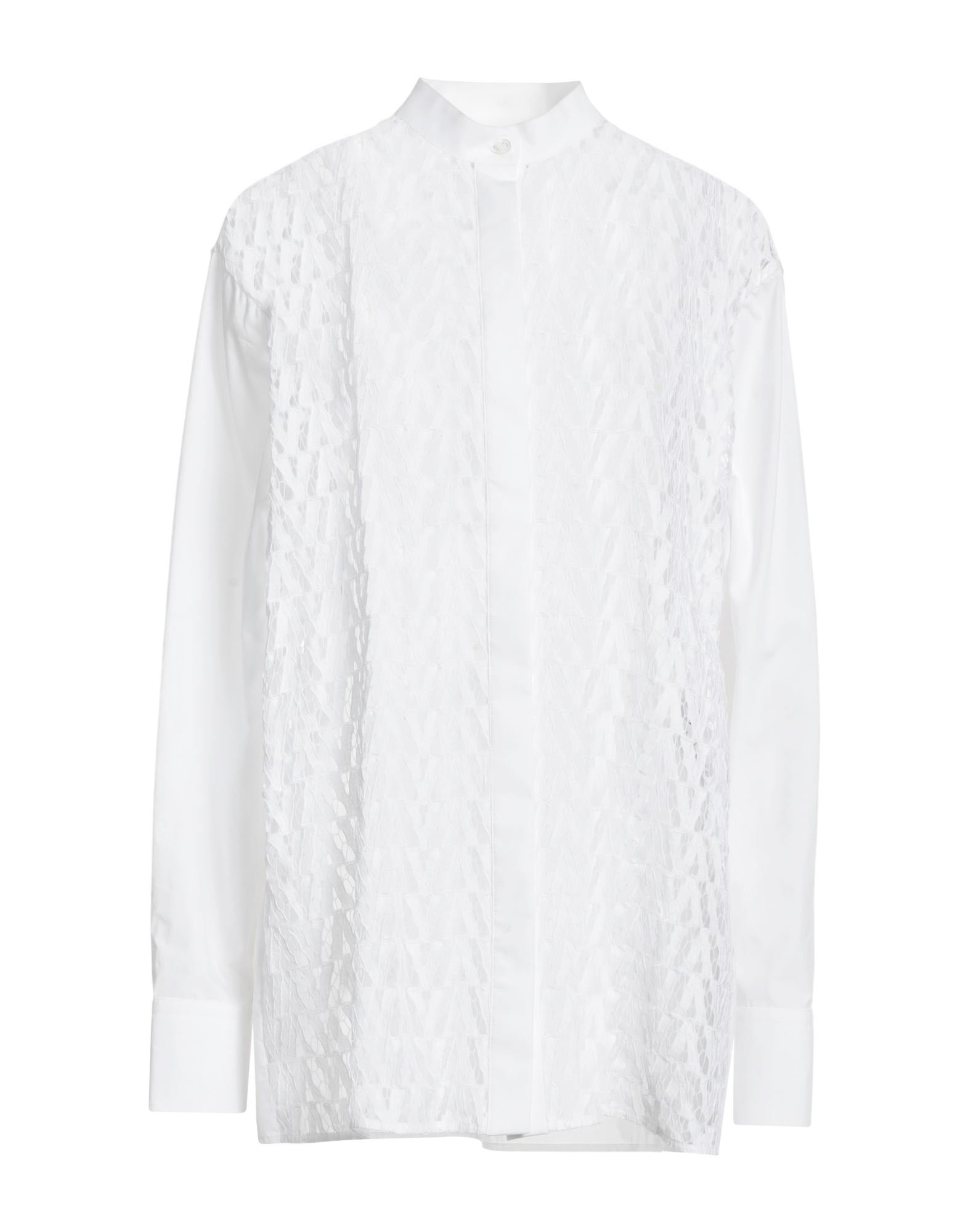 셔츠, 우븐, 솔리드 컬러, 장식 부착 없음, 스탠드 칼라, 롱 슬리브, 버튼 커프스, 버튼 여밈, 동물성 비섬유 자재 함유. 이미지