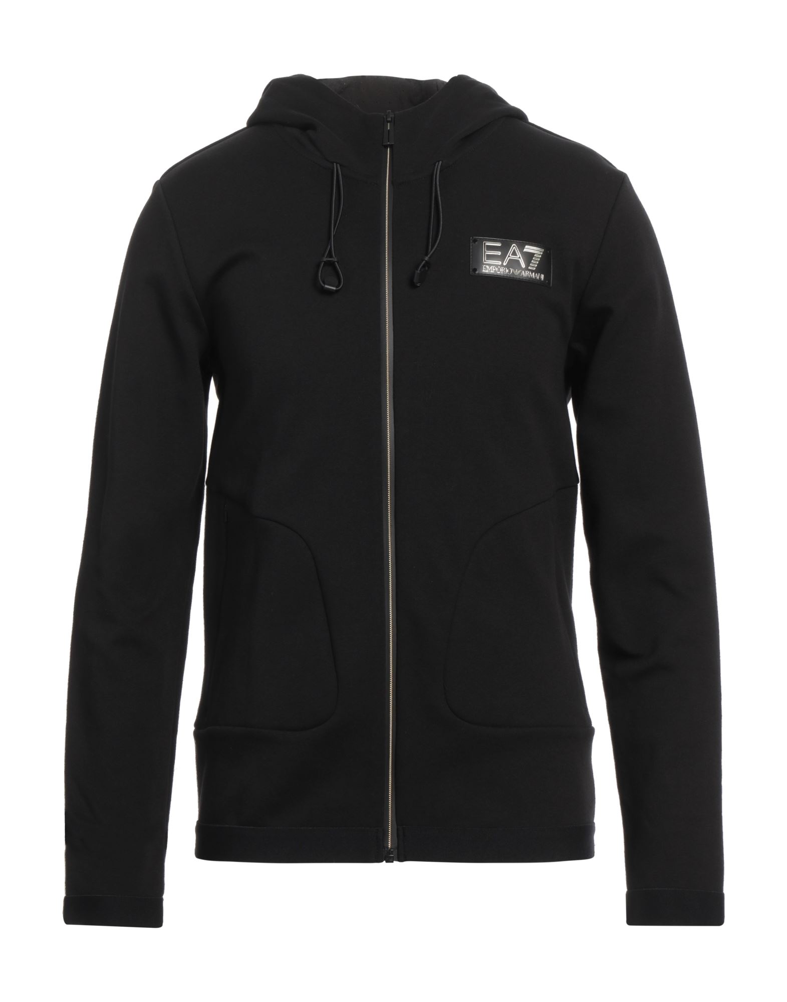 프렌치 테리, 솔리드 컬러, 브랜드 로고, 후드, 롱 슬리브, 엘라스틱 커프스, 지퍼 여밈, 멀티 포켓, 엘라스틱 헴라인, 세탁기로 세탁, 표백 금지, 건조기 사용불가. 이미지