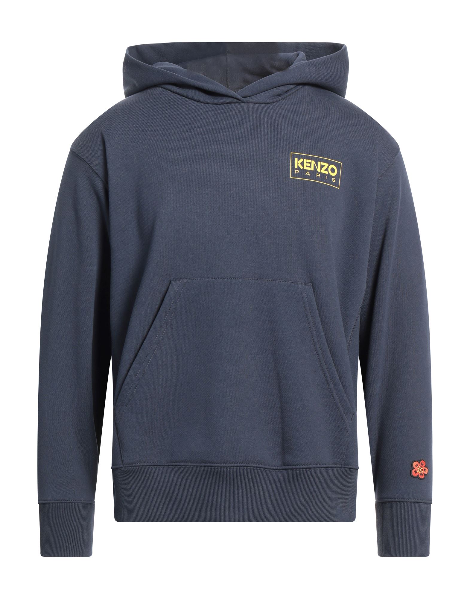 프렌치 테리, 프린트 디테일 솔리드 컬러, 브랜드 로고, 후드, 롱 슬리브, 리브 조직 커프스, 포켓 1개. 이미지