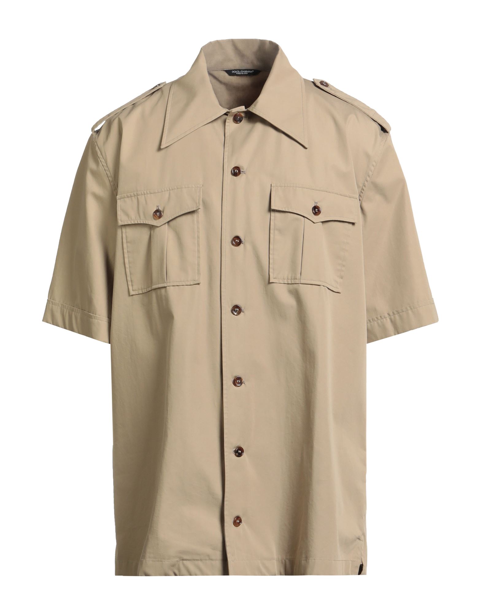 사파리 셔츠, 트윌, 솔리드 컬러, 탭, 클래식 칼라, 쇼트 슬리브, 버튼 여밈, 세탁기 세탁 또는 드라이클리닝, 표백 금지, 건조기 사용불가, 이 브랜드는 사이즈가 크게 나옵니다. 이미지