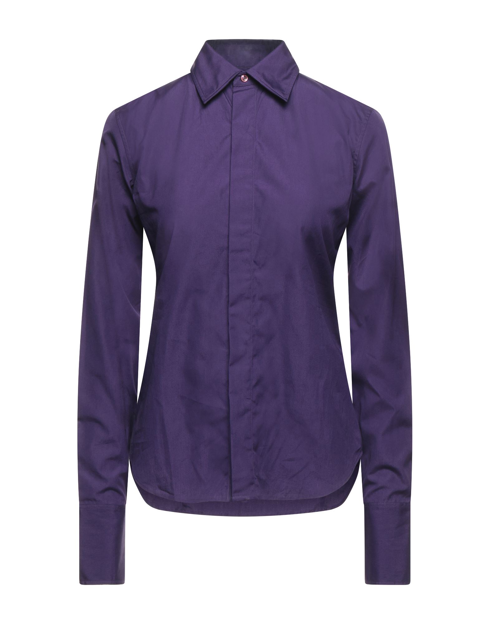 셔츠, 우븐, 솔리드 컬러, 장식 부착 없음, 클래식 칼라, 롱 슬리브, 버튼 커프스, 버튼 여밈. 이미지