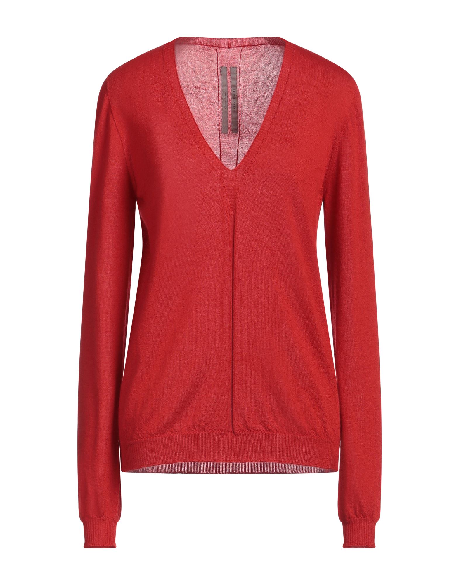 니트 소재, 장식 부착 없음, 라이트웨이트 니트, v 네크라인, 솔리드 컬러, 롱 슬리브, 포켓 없음. 이미지