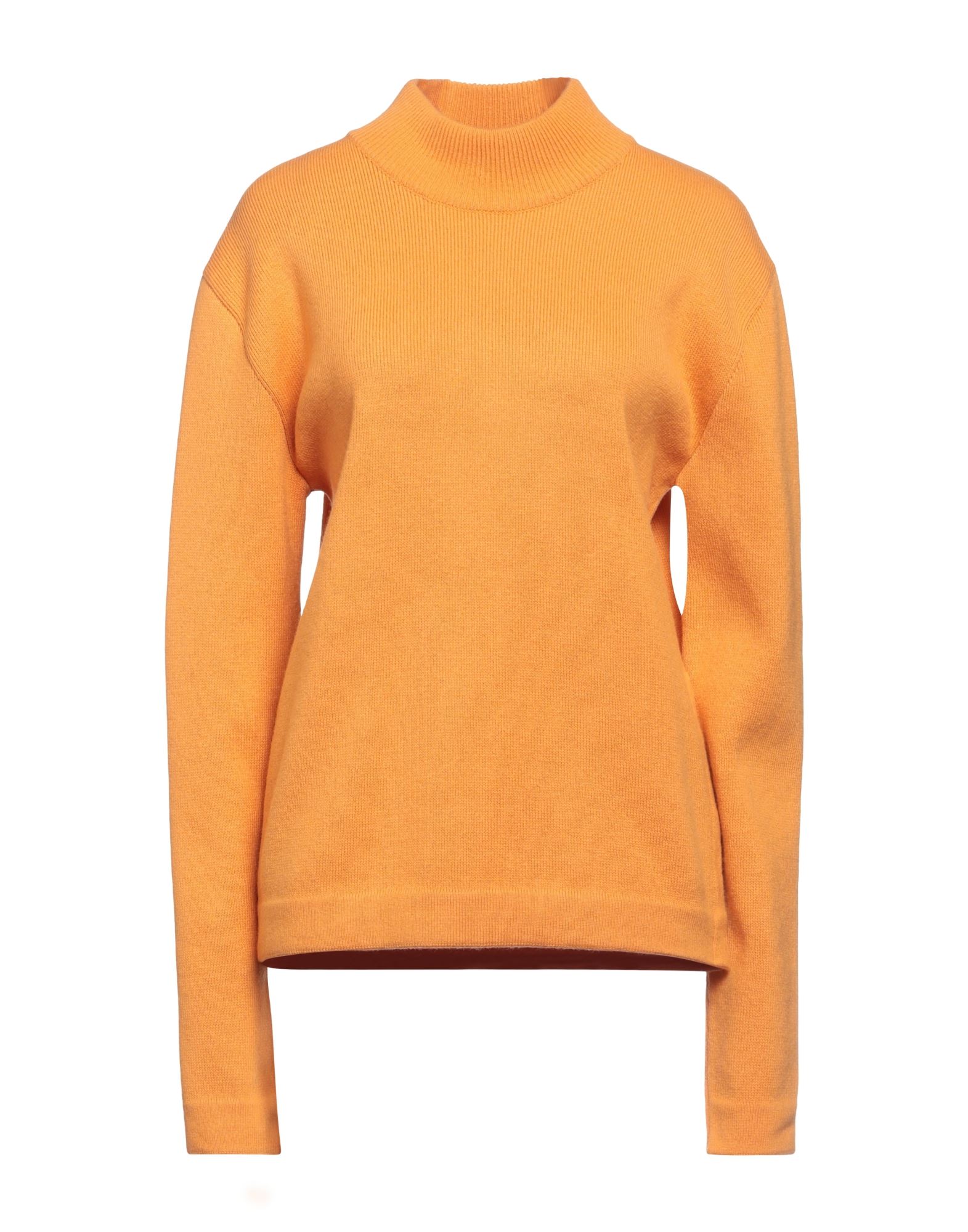 니트 소재, 라이트웨이트 니트, 장식 부착 없음, 솔리드 컬러, 터틀넥, 롱 슬리브, 포켓 없음. 이미지