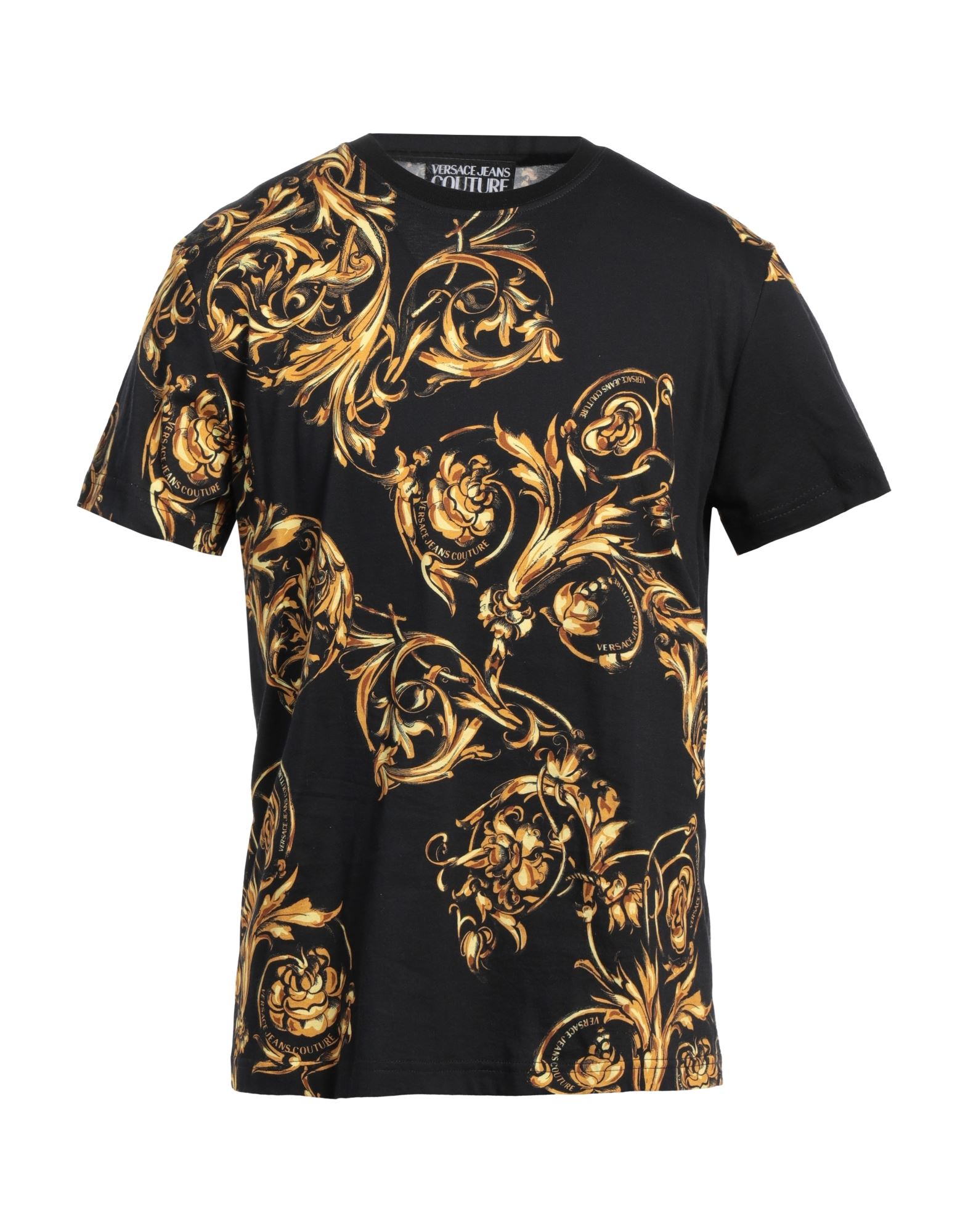 패턴 티셔츠, 저지, 시그니처 프린트, 브랜드 로고, 크루넥, 쇼트 슬리브, 세탁기 세탁 또는 드라이클리닝, 표백 금지, 건조기 사용불가, 이 브랜드는 사이즈가 작게 나옵니다. 이미지