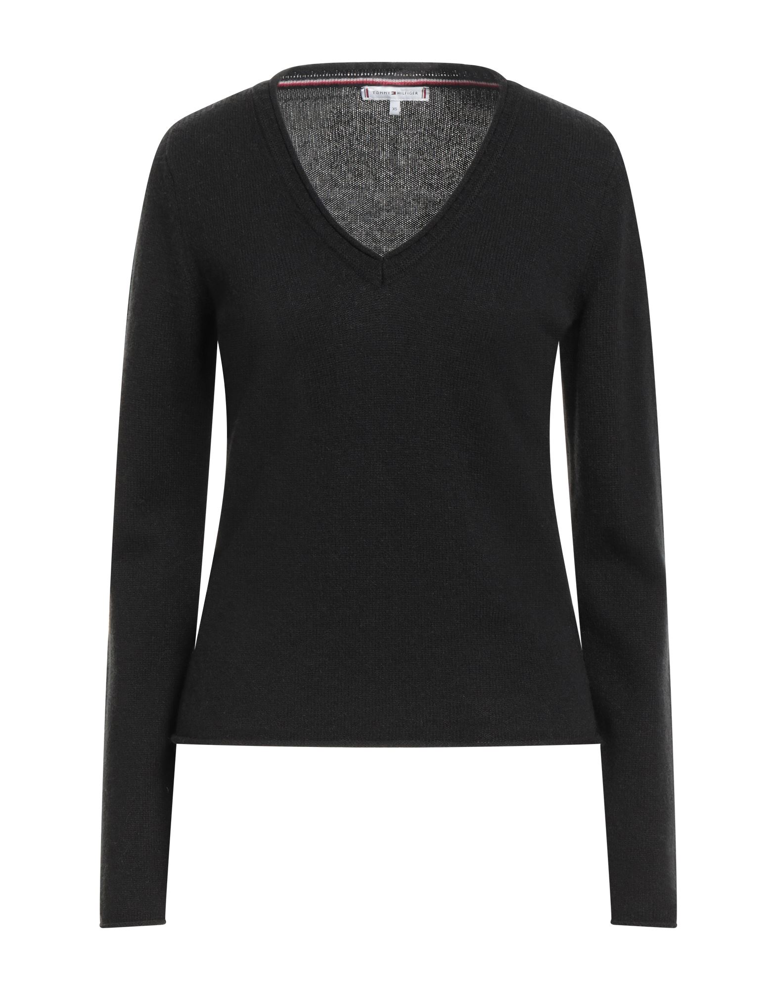 니트 소재, 라이트웨이트 니트, 솔리드 컬러, 장식 부착 없음, v 네크라인, 롱 슬리브, 세탁기 세탁 또는 드라이클리닝, 표백 금지, 건조기 사용불가. 이미지