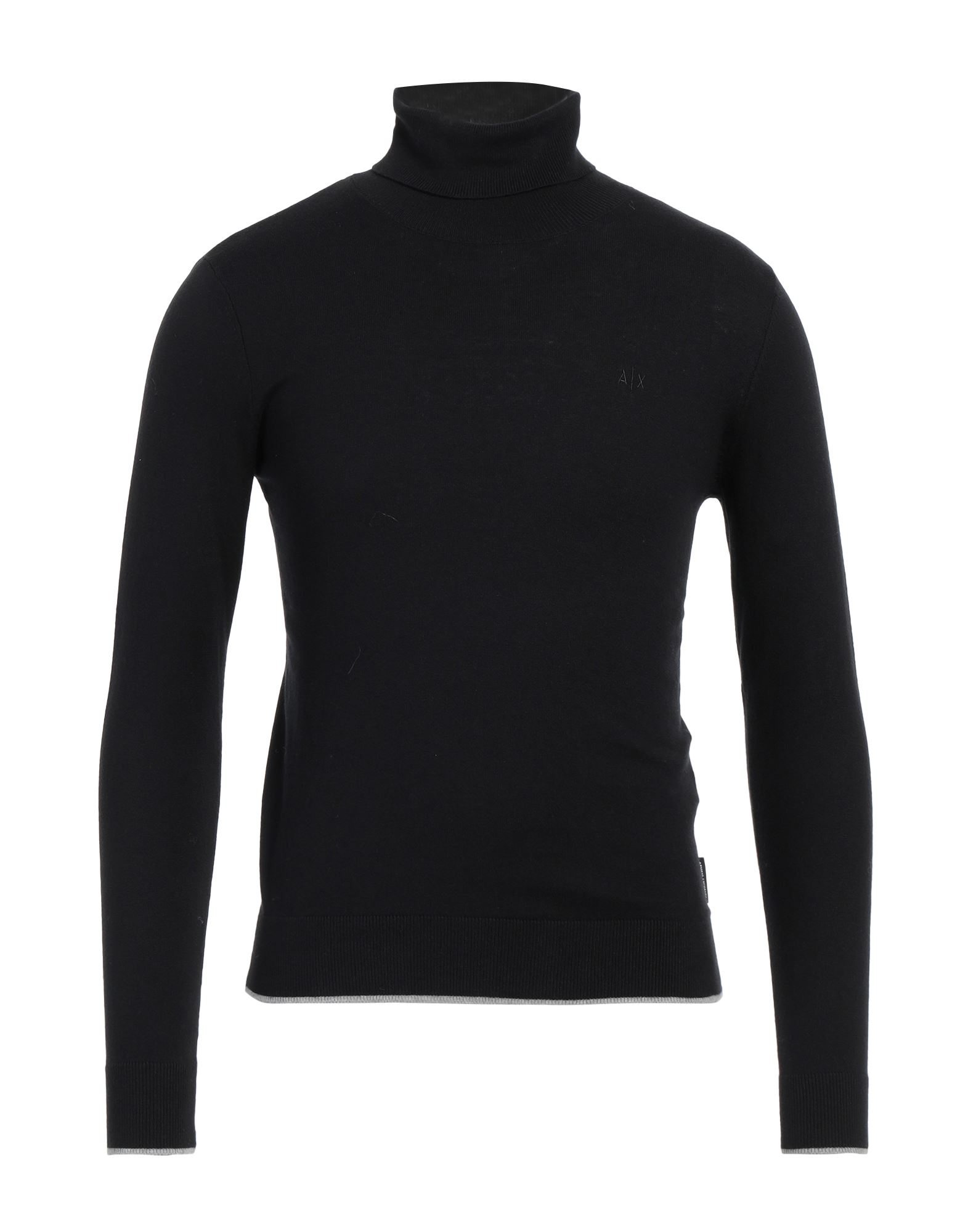 니트 소재, 라이트웨이트 니트, 스트레치 패브릭, 브랜드 로고, 솔리드 컬러, 터틀넥, 롱 슬리브, 손세탁, 건조기 사용불가. 이미지