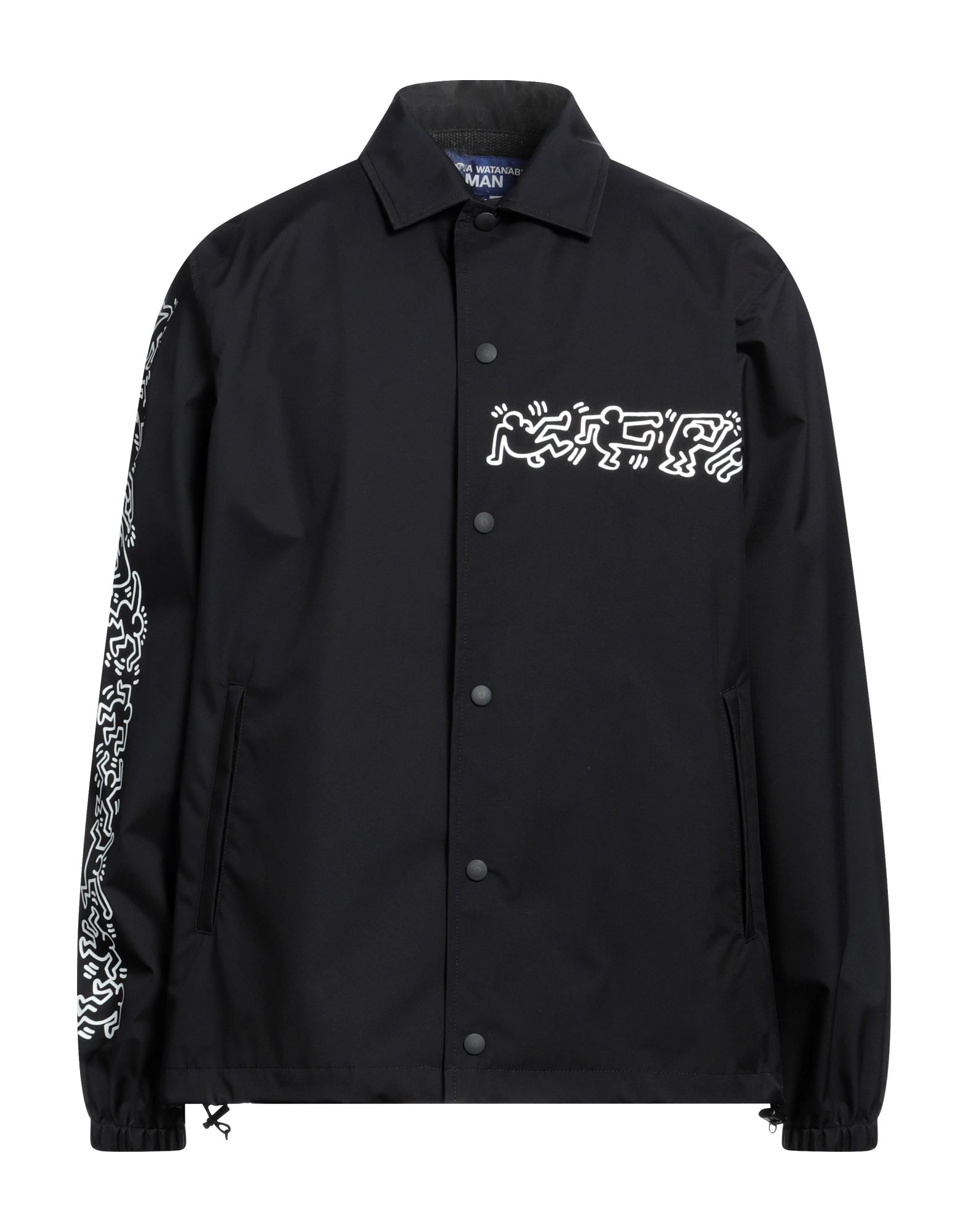 테크니컬 패브릭, 장식 부착 없음, 프린트 디테일 솔리드 컬러, 클래식 칼라, 롱 슬리브, 엘라스틱 커프스, 스냅버튼 여밈, 멀티 포켓, 셔츠 자켓. 이미지