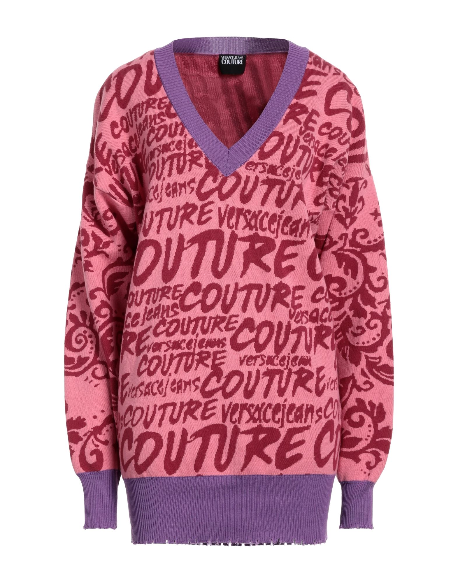 니트 소재, 자카드, 라이트웨이트 니트, 장식 부착 없음, 로고 디자인, v 네크라인, 롱 슬리브, 포켓 없음, 손세탁 또는 드라이클리닝, 표백 금지, 건조기 사용불가. 이미지