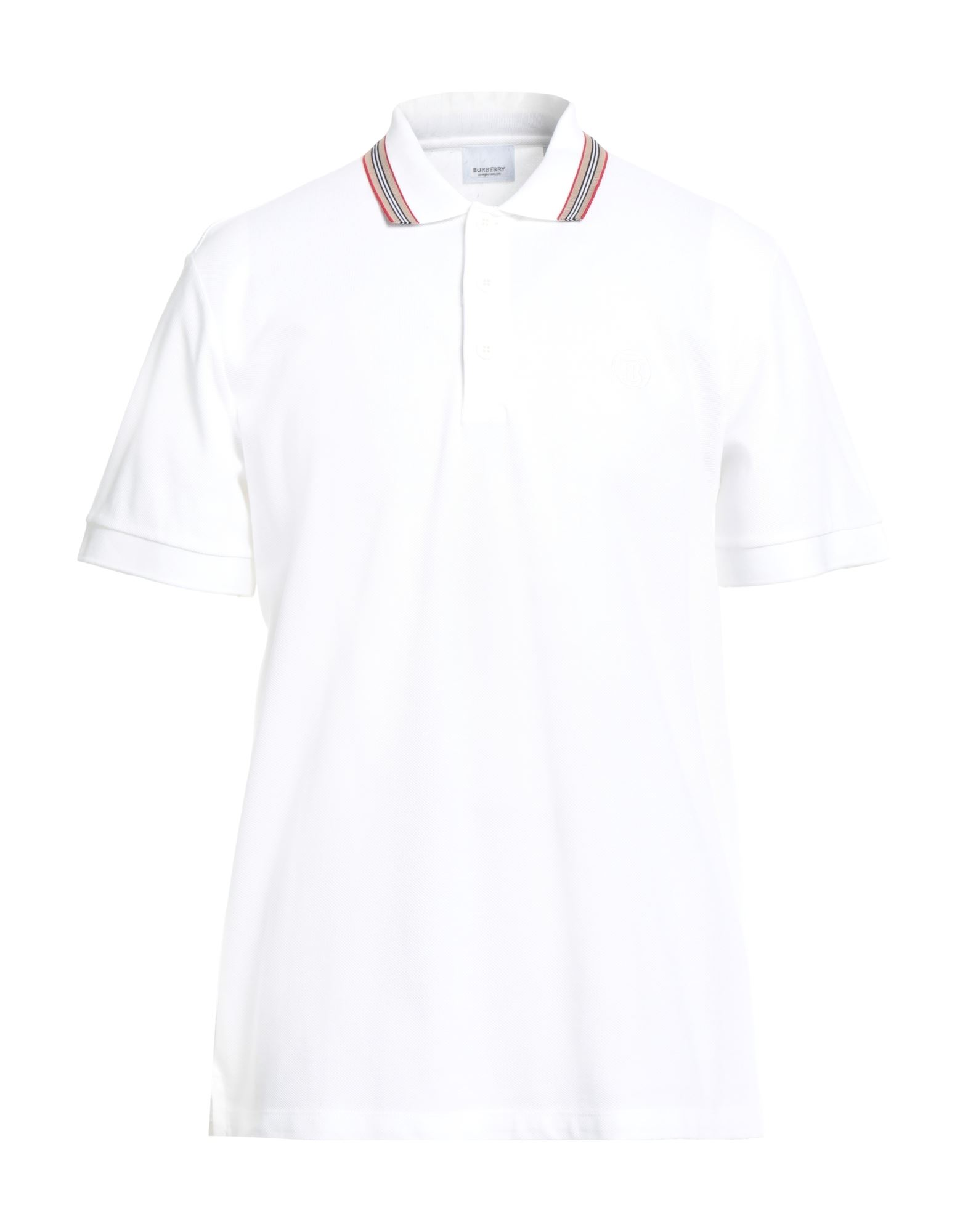 피케, 솔리드 컬러, 자수 로고 장식, 파이핑 트림, 폴로 칼라, 쇼트 슬리브, 버튼 여밈, 사이드 슬릿 헴라인, 세탁기로 세탁, 표백 금지, 건조기 사용불가. 이미지