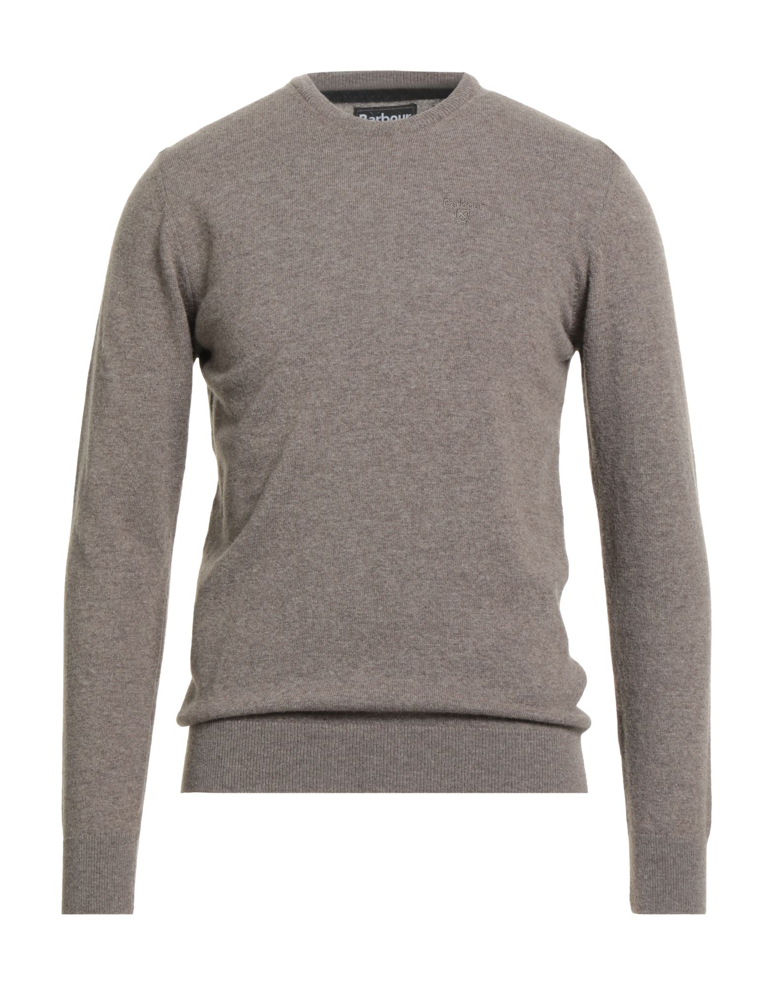 울, 라이트웨이트 니트, 멜란지, 자수 로고 장식, 크루넥, 롱 슬리브, 손세탁 또는 드라이클리닝, 표백 금지, 건조기 사용불가. 이미지