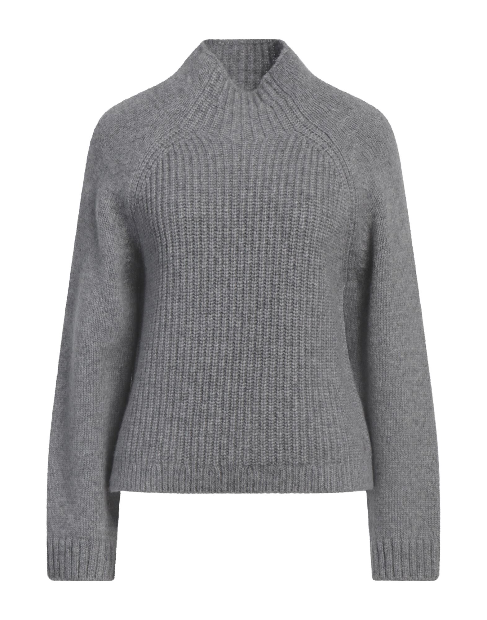 니트 소재, 미디엄웨이트 니트, 브랜드 로고, 멜란지, 터틀넥, 롱 슬리브, 손세탁, 표백 금지, 건조기 사용불가. 이미지