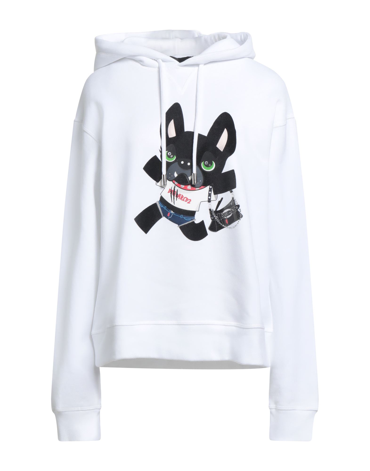 플리스, 플로킹 가공, 프린트 디테일 솔리드 컬러, 브랜드 로고, 크리스탈, 후드, 롱 슬리브, 손세탁 또는 드라이클리닝, 표백 금지, 건조기 사용불가. 이미지