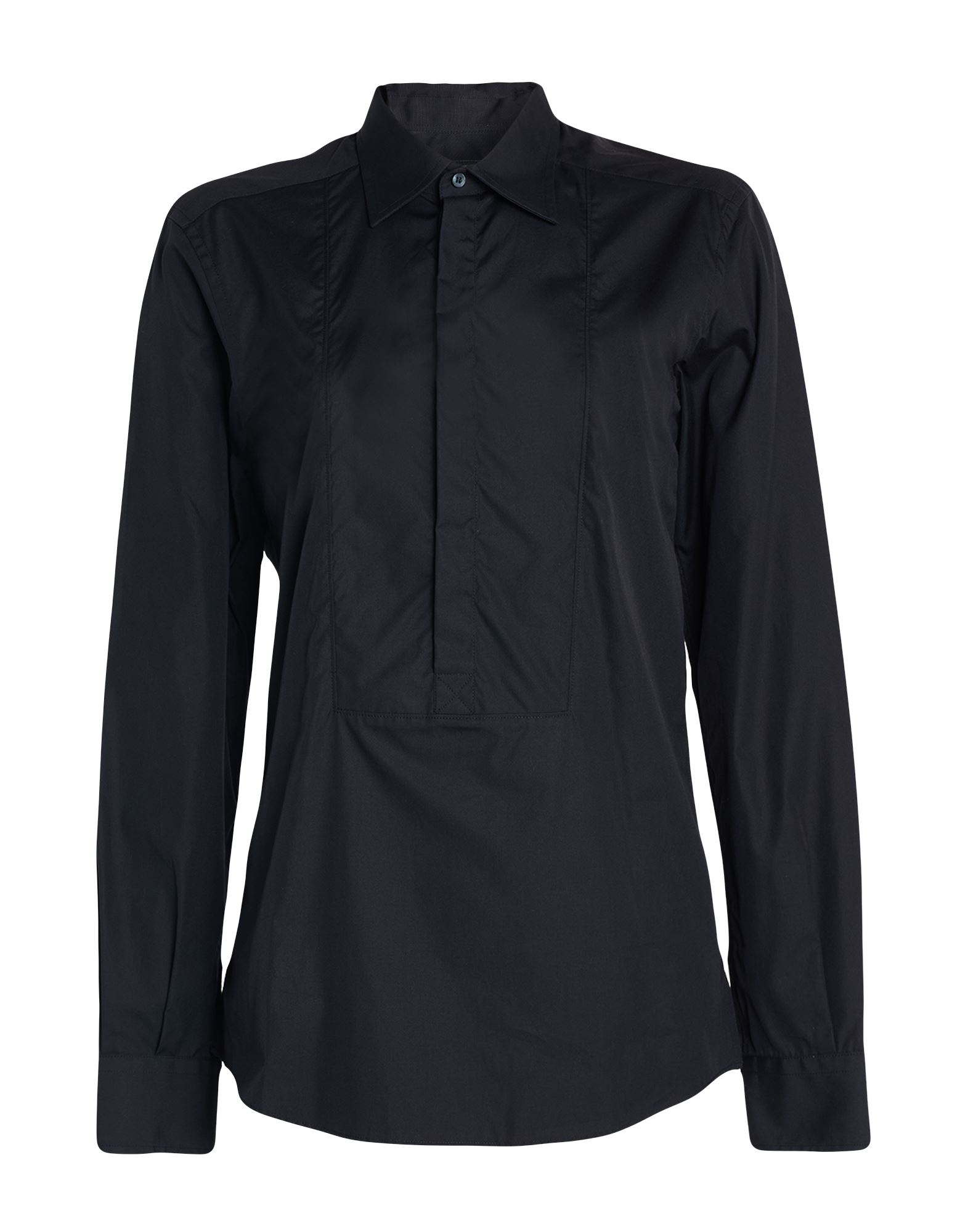 슬림 셔츠, 포플린, 솔리드 컬러, 장식 부착 없음, 클래식 칼라, 롱 슬리브, 버튼 커프스, 버튼 여밈, 사이드 슬릿 헴라인, 세탁기 세탁 또는 드라이클리닝, 표백 금지, 건조기 사용불가, 이 브랜드는 사이즈가 크게 나옵니다, 오피스 룩이나 특별한 날에 적합한 품격 있는 포멀 스타일. 이미지