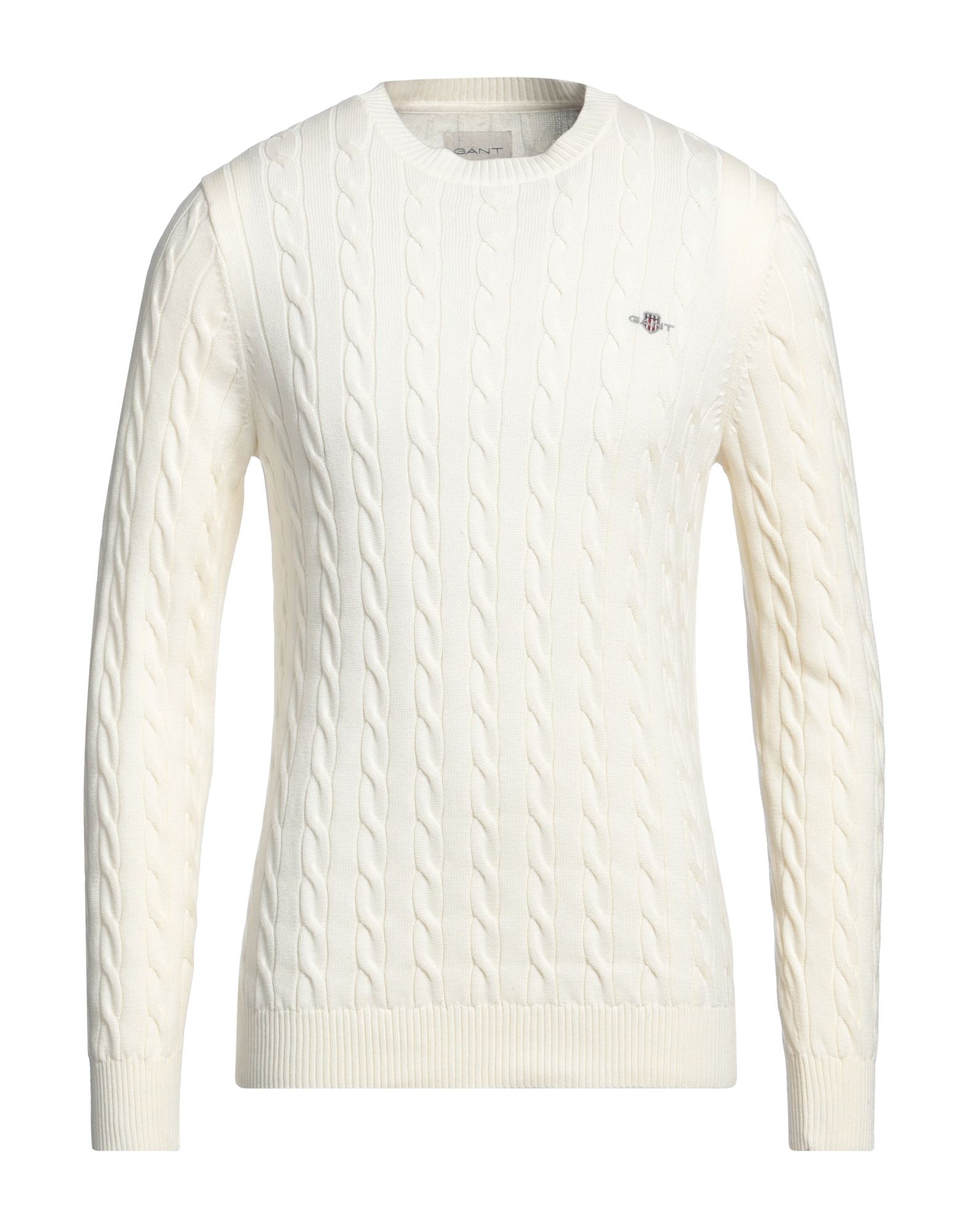 니트 소재, 라이트웨이트 니트, 솔리드 컬러, 자수 로고 장식, 크루넥, 롱 슬리브, 세탁기 세탁 또는 드라이클리닝, 표백 금지, 건조기 사용불가. 이미지