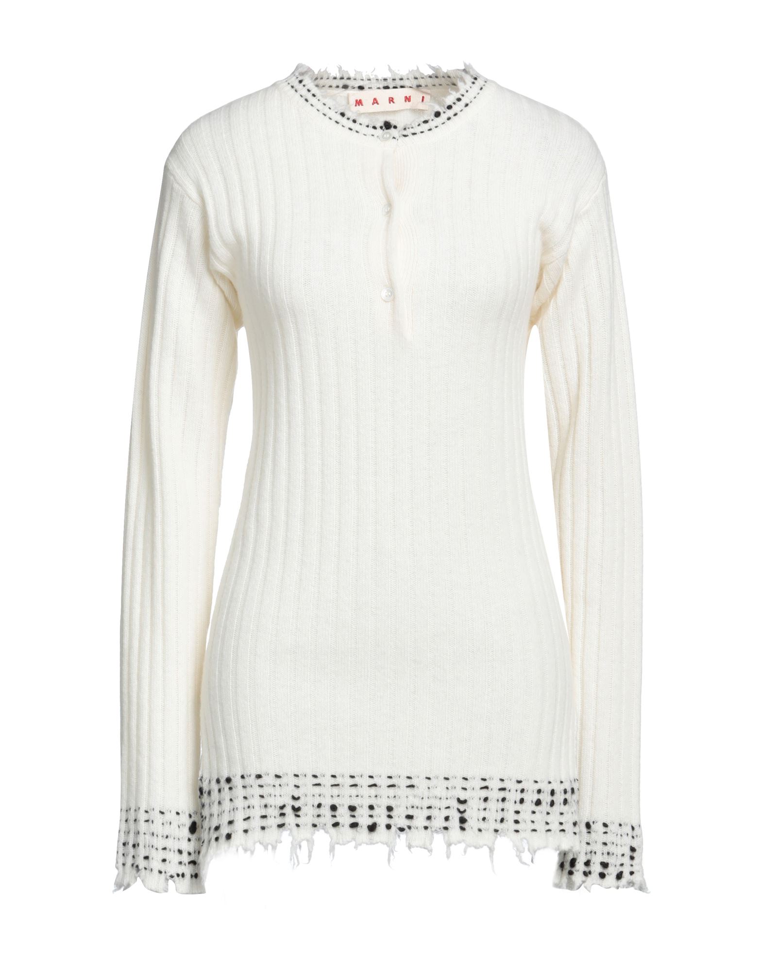 니트 소재, 미디엄웨이트 니트, 장식 부착 없음, 투톤 패턴, 라운드 네크라인, 롱 슬리브, 버튼 여밈, 포켓 없음, 사이드 슬릿, 스트레치. 이미지