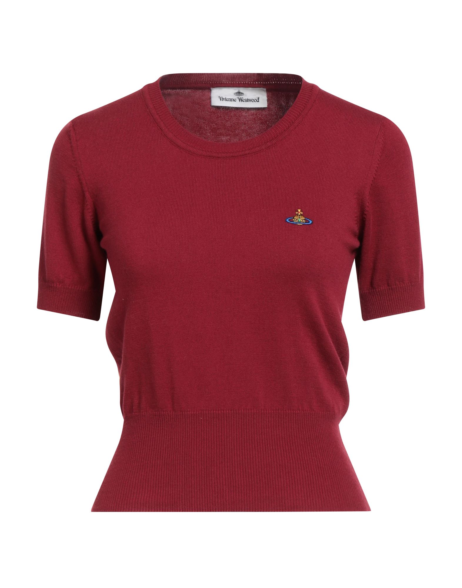 니트 소재, 라이트웨이트 니트, 자수 로고 장식, 솔리드 컬러, 크루넥, 쇼트 슬리브, 손세탁 또는 드라이클리닝, 표백 금지, 건조기 사용불가. 이미지