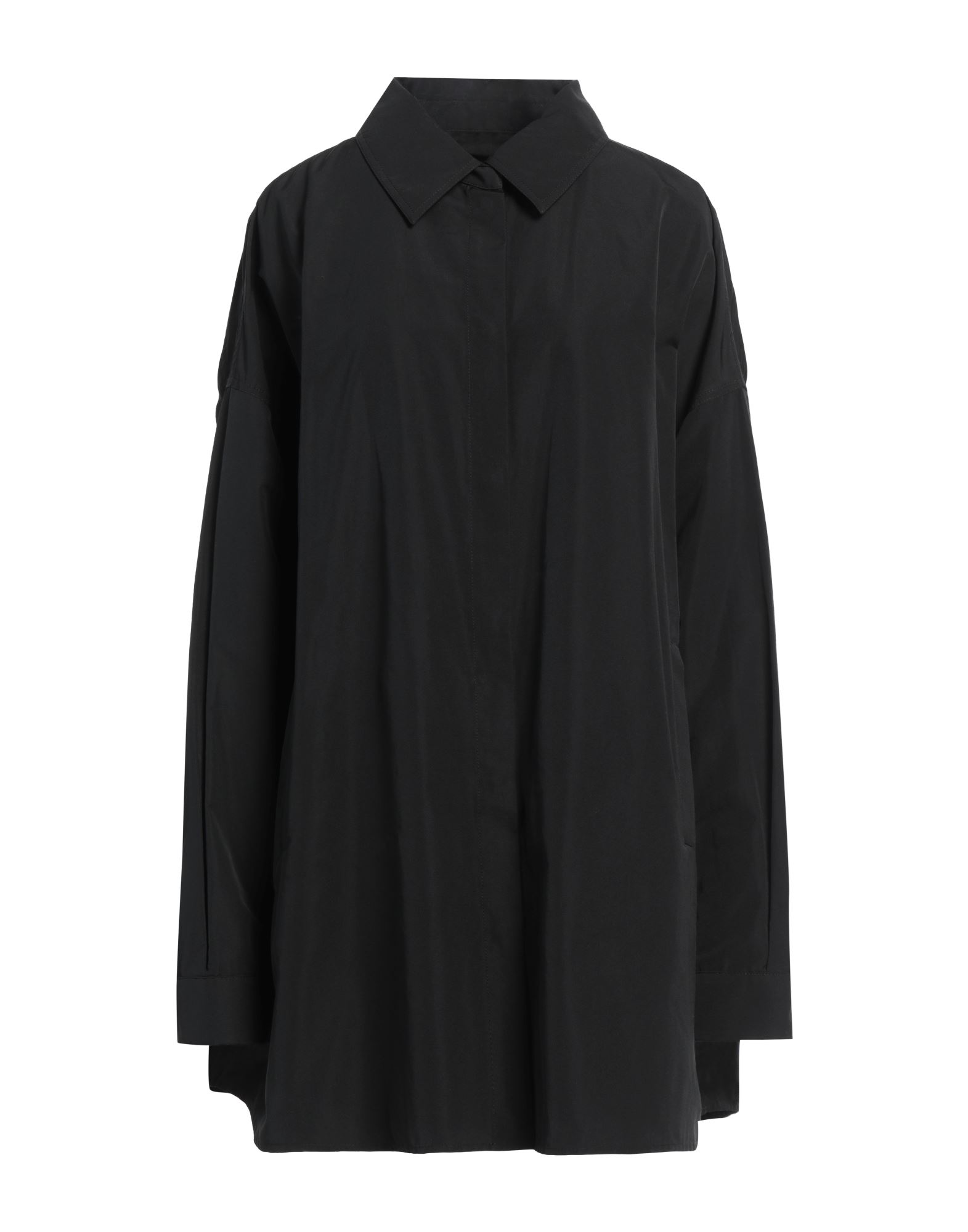 타프타, 장식 부착 없음, 솔리드 컬러, 클래식 칼라, 롱 슬리브, 스냅버튼 커프스, 스냅버튼 여밈, 멀티 포켓, 안감없음. 이미지