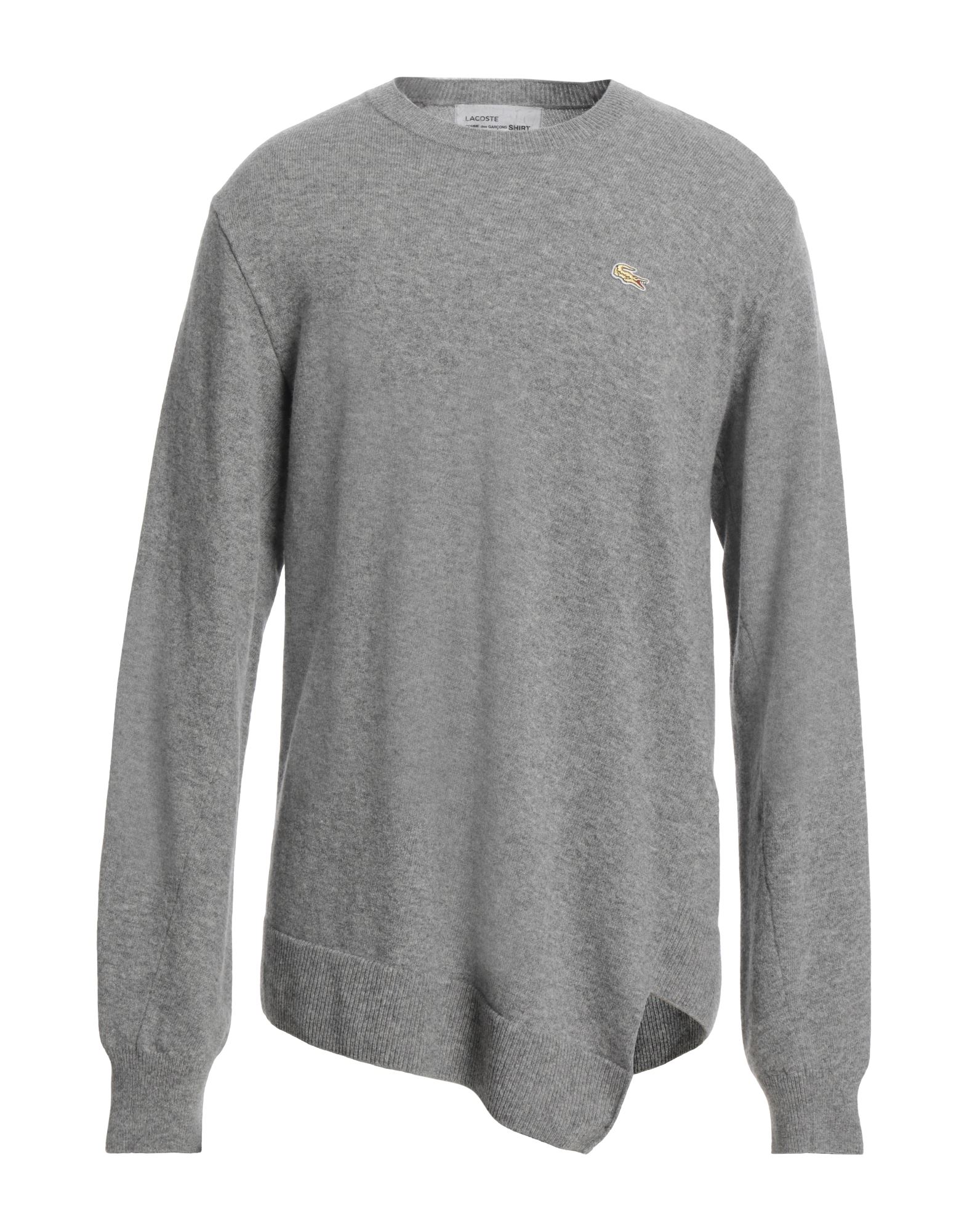 니트 소재, 멜란지 효과, 라이트웨이트 니트, 자수 장식, 브랜드 로고, 솔리드 컬러, 크루넥, 롱 슬리브, 포켓 없음, 물세탁 불가, 표백 금지, 건조기 사용가능. 이미지