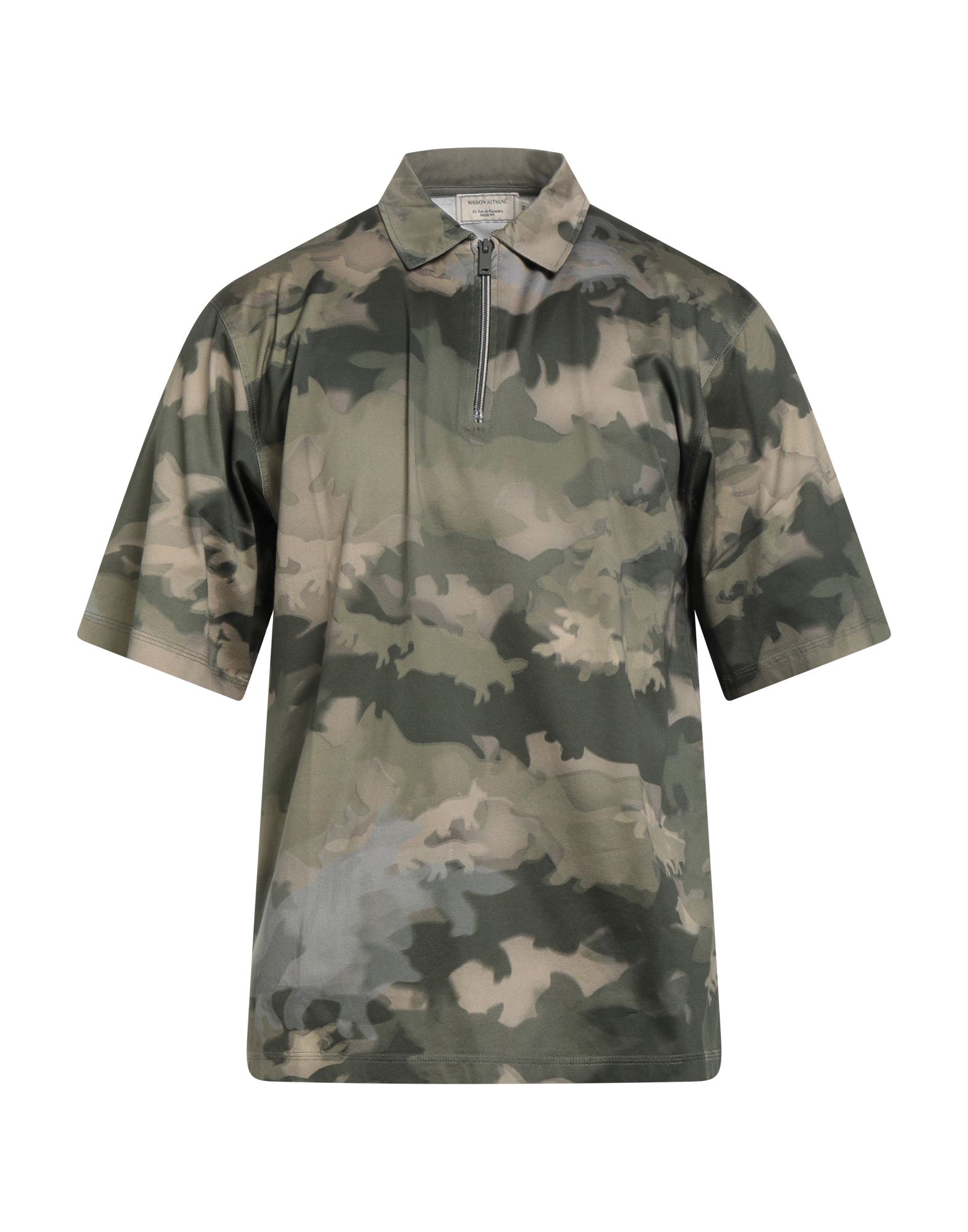 저지, 로고 디자인, 브랜드 로고, 쇼트 슬리브, 지퍼 여밈, 세탁기로 세탁, 표백 금지, 건조기 사용불가. 이미지