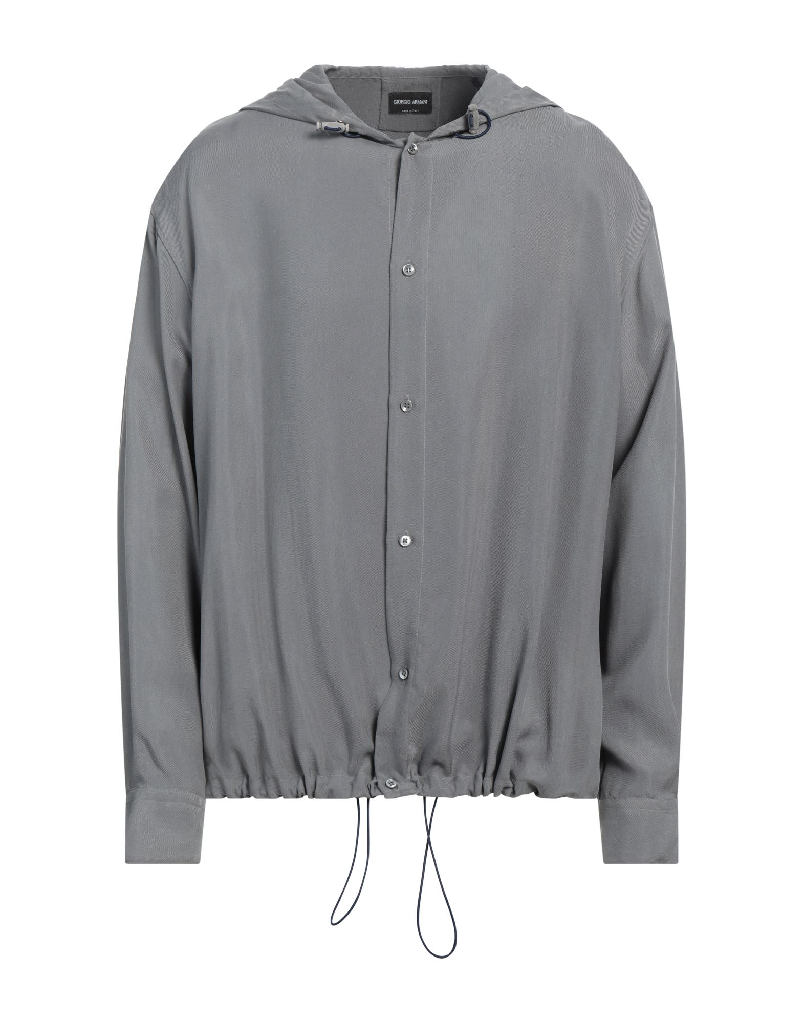 레귤러 셔츠, 우븐, 장식 부착 없음, 솔리드 컬러, 후드, 롱 슬리브, 안감없음, 버튼 여밈, 포켓 없음, 엘라스틱 헴라인, 동물성 비섬유 자재 함유, 드라이클리닝, 표백 금지, 건조기 사용불가. 이미지