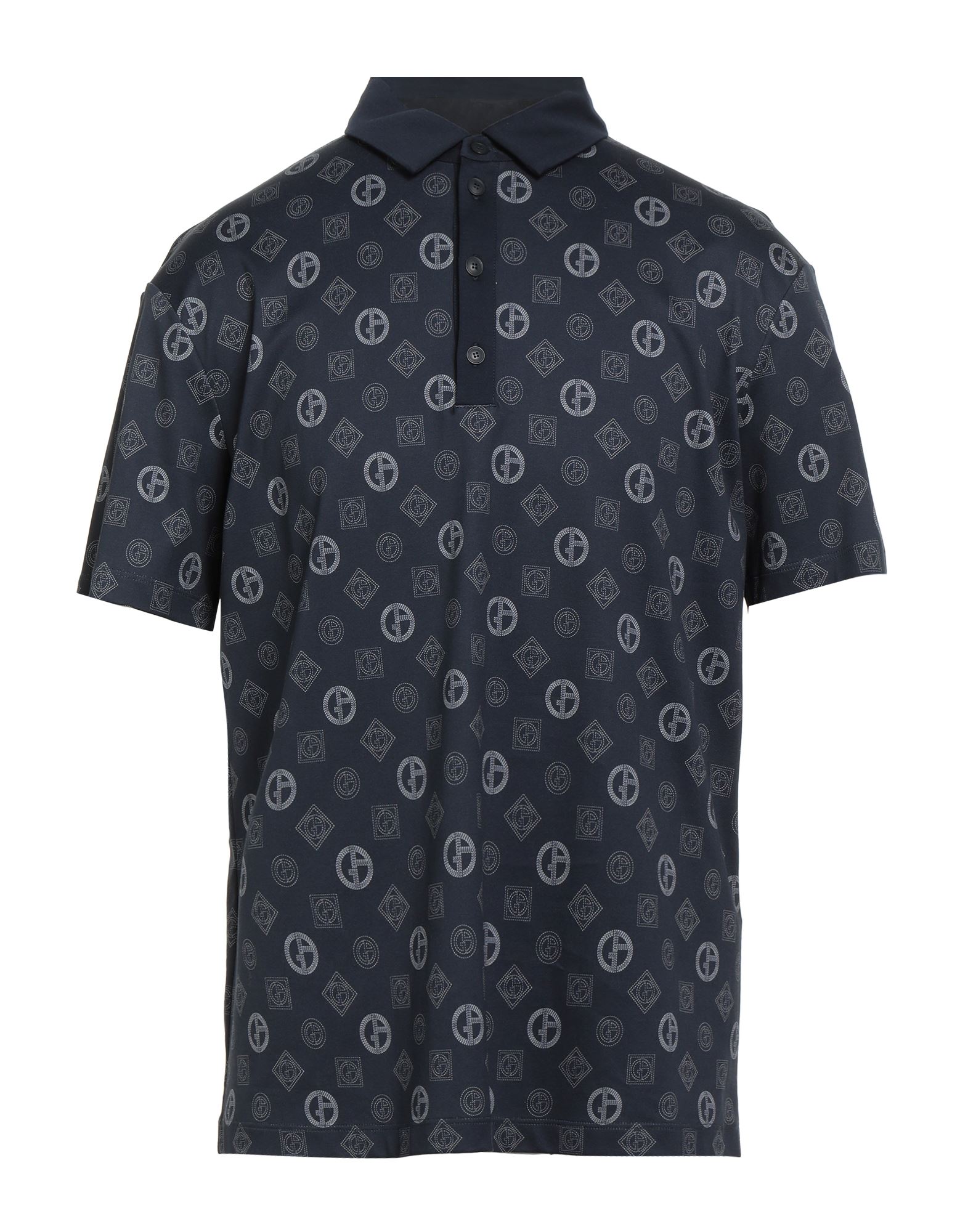 저지, 로고 디자인, 브랜드 로고, 버튼 넥, 쇼트 슬리브, 사이드 슬릿 헴라인, 손세탁 또는 드라이클리닝, 표백 금지, 건조기 사용불가. 이미지