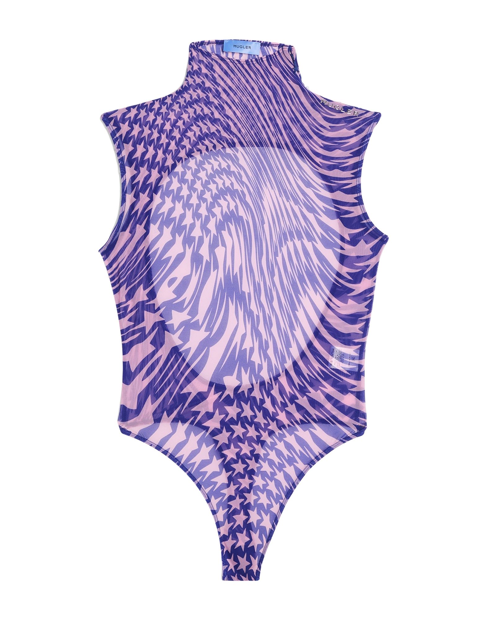 튤, 지브라 패턴, 브랜드 로고, 터틀넥, 안감없음, 스트레치, 손세탁 또는 드라이클리닝, 표백 금지, 건조기 사용불가. 이미지