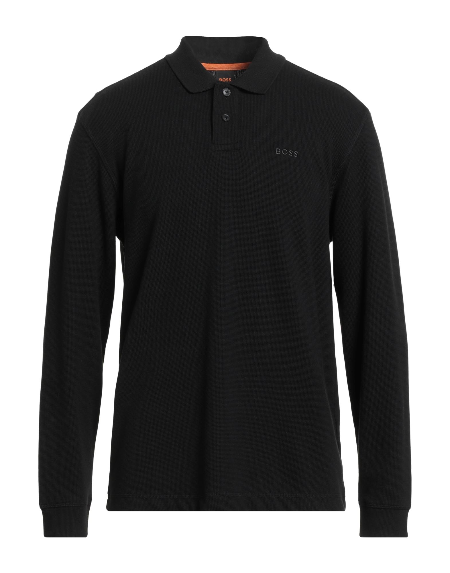 니트 소재, 라이트웨이트 니트, 스트레치 패브릭, 자수 로고 장식, 솔리드 컬러, 버튼 넥, 롱 슬리브, 세탁기 세탁 또는 드라이클리닝, 표백 금지, 건조기 사용불가. 이미지