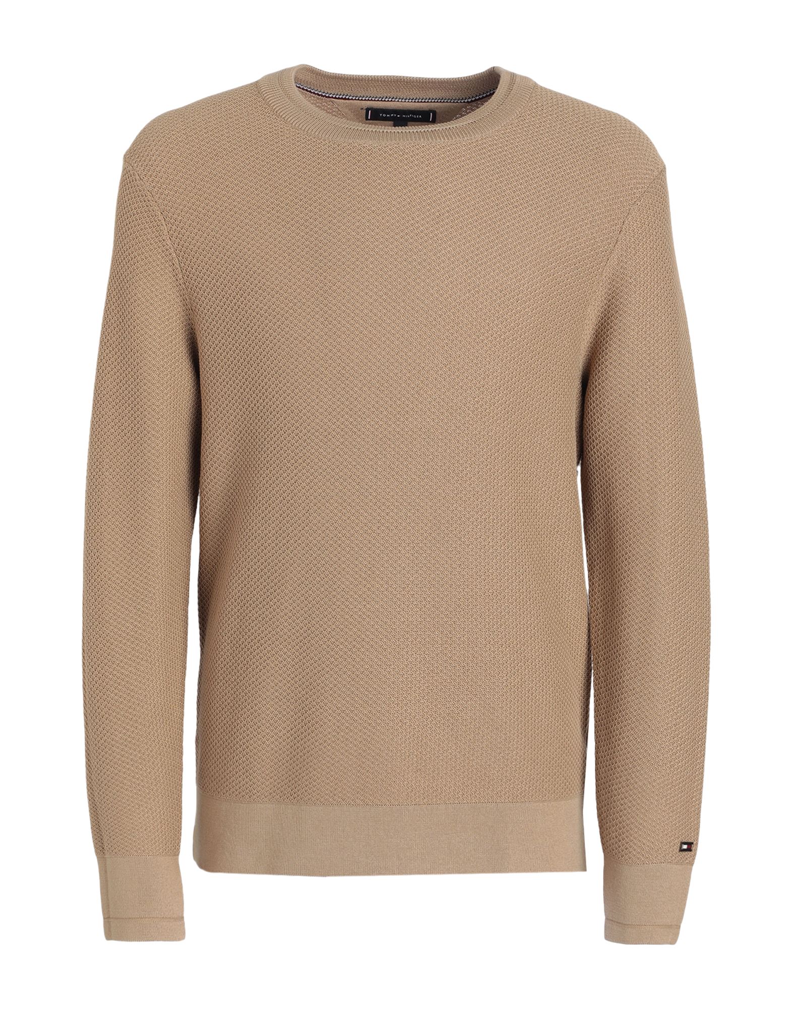 니트 소재, 라이트웨이트 니트, 브랜드 로고, 솔리드 컬러, 크루넥, 롱 슬리브, 포켓 없음, 라지 핏. 이미지